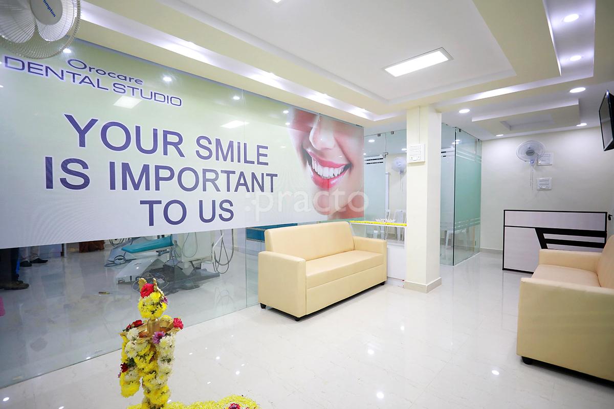 Waiting Area at Orocare Dental Clinic Laser & Implant Centre Madhapur Hyderabad