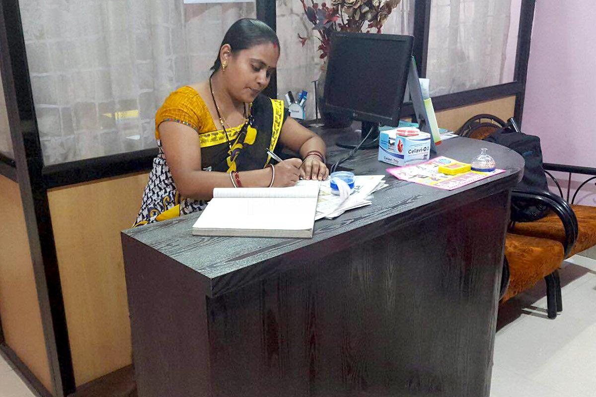Reception at Pal Clinic Pandri Raipur