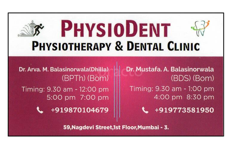 PhysioDent Mohammed Ali Road Mumbai