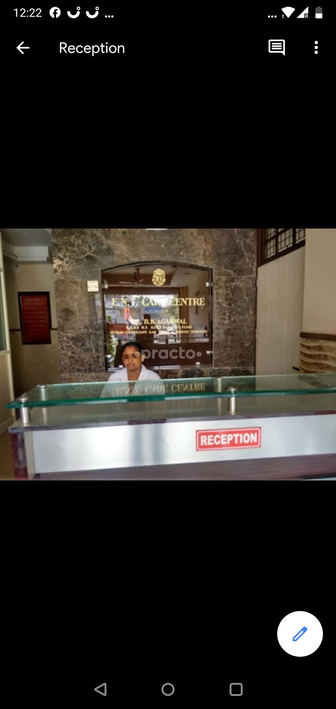 Reception Area at ENT Care Centre Vikas Puri Delhi