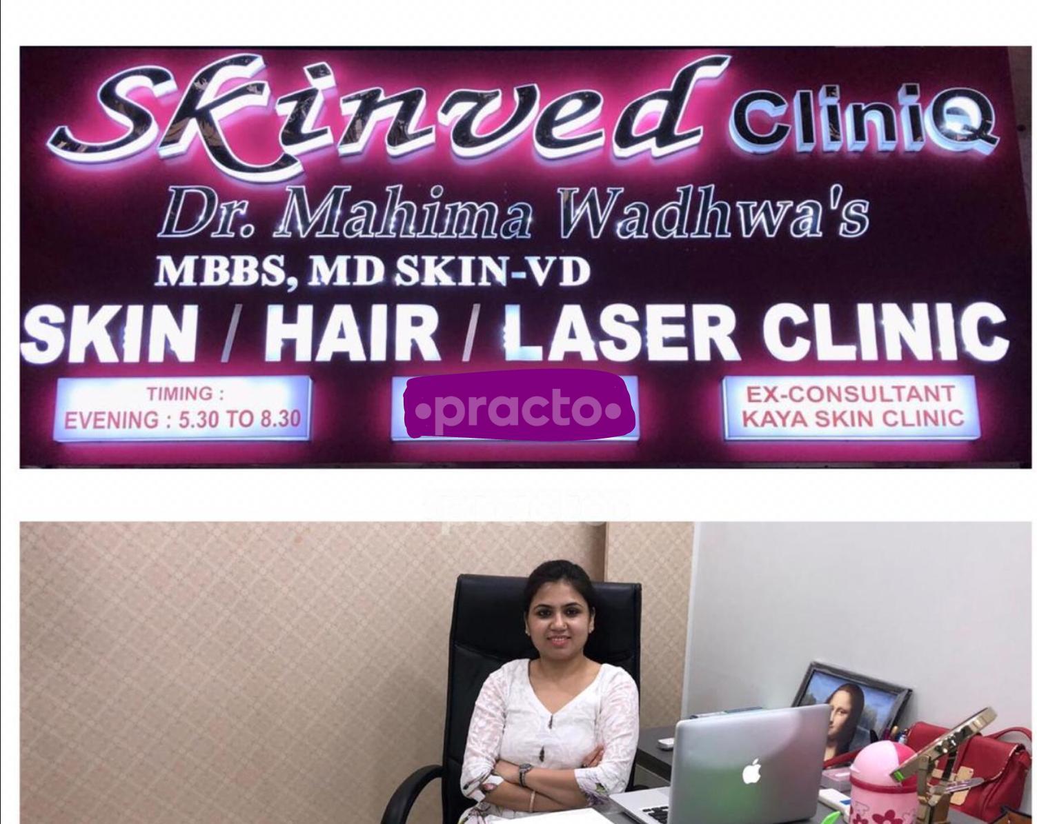 Establishment board at Dr Mahima Wadhwa Skin CliniQ Shalimar Bagh Delhi