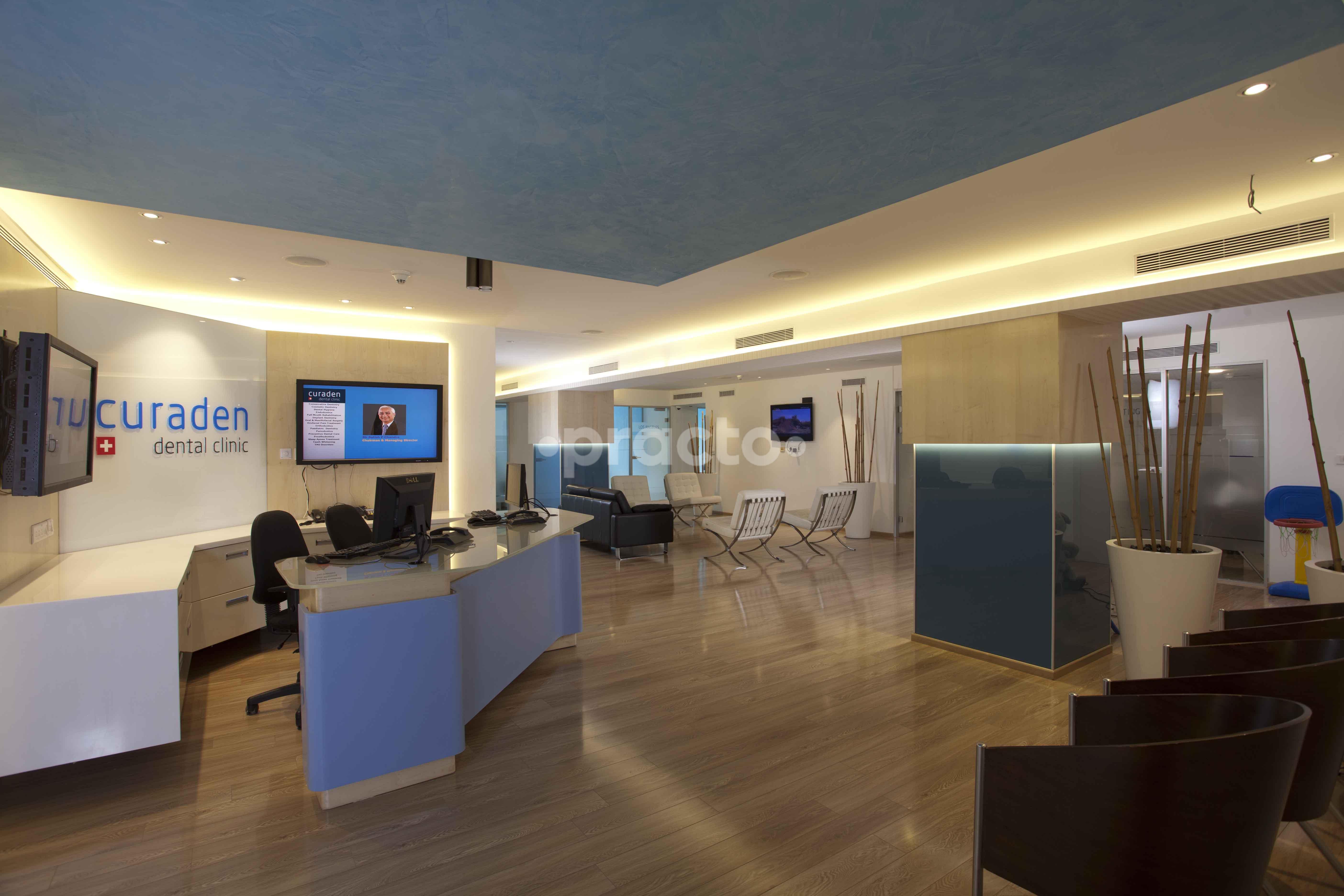 Reception at Curaden Dental Clinic Langford Road Bangalore