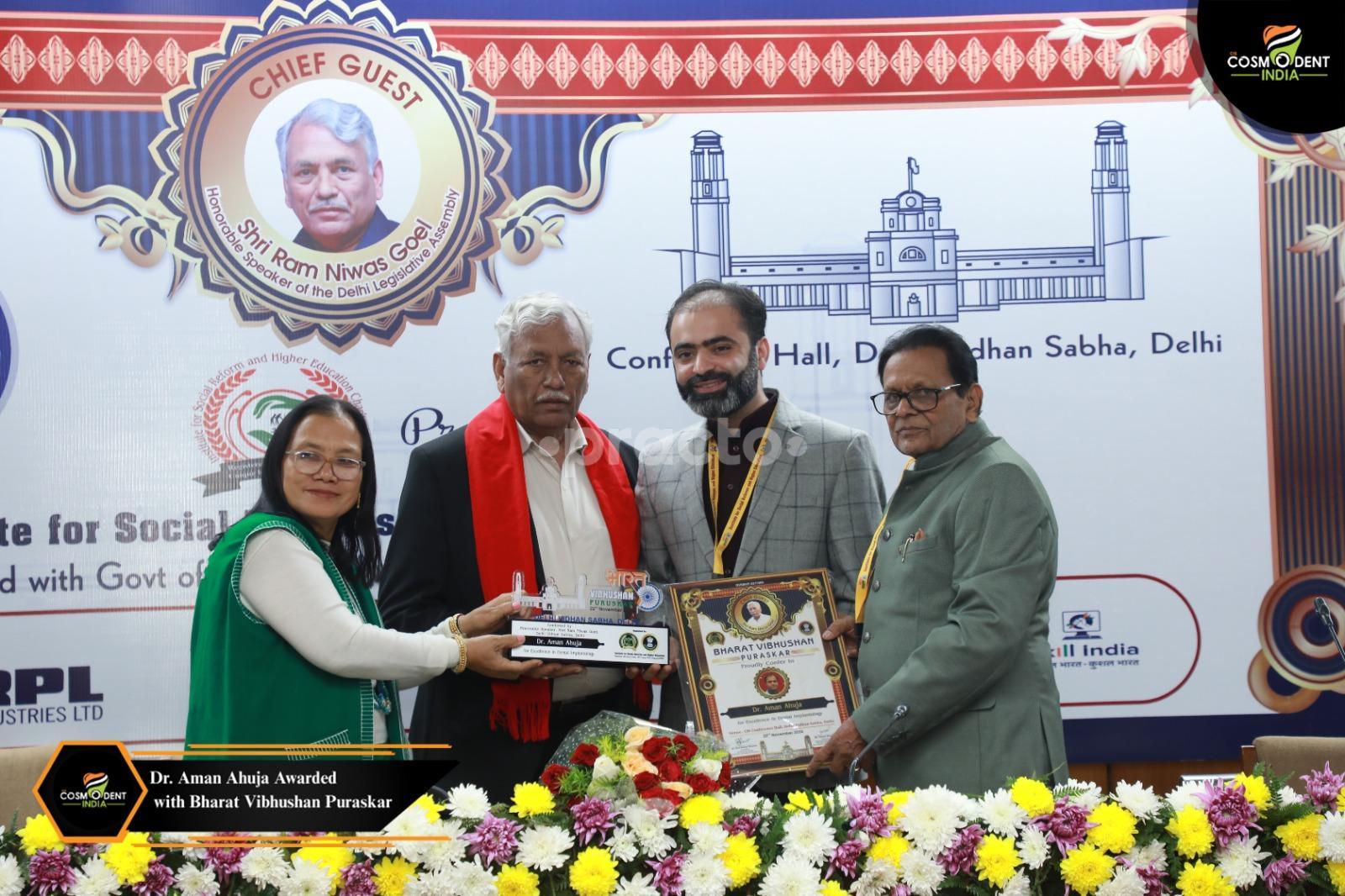Awards & Certificates at Cosmodent India Gurgaon Sector 39 Gurgaon