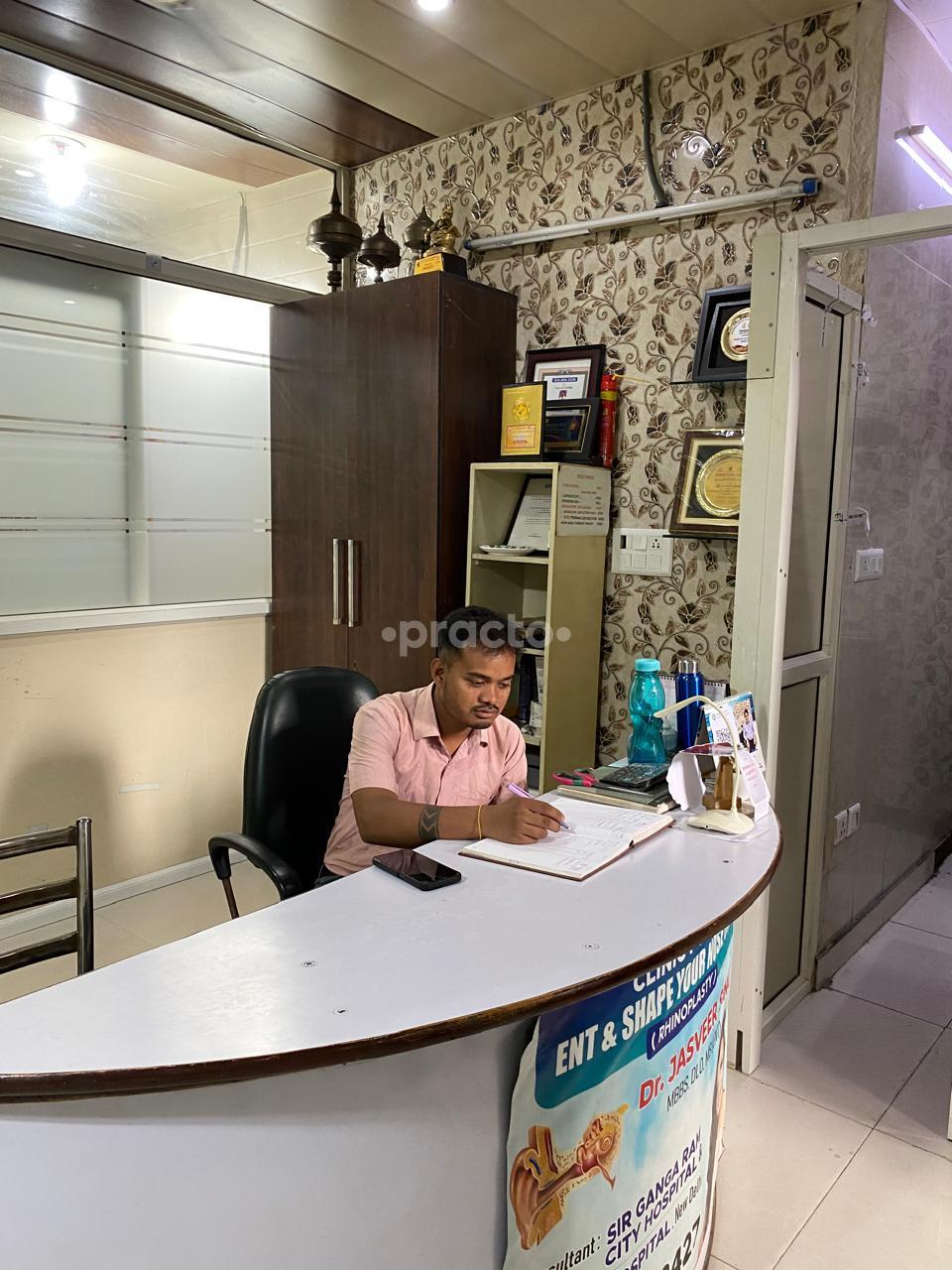 Reception Area at ENT and Shape your Nose clinic Sector 20 Noida