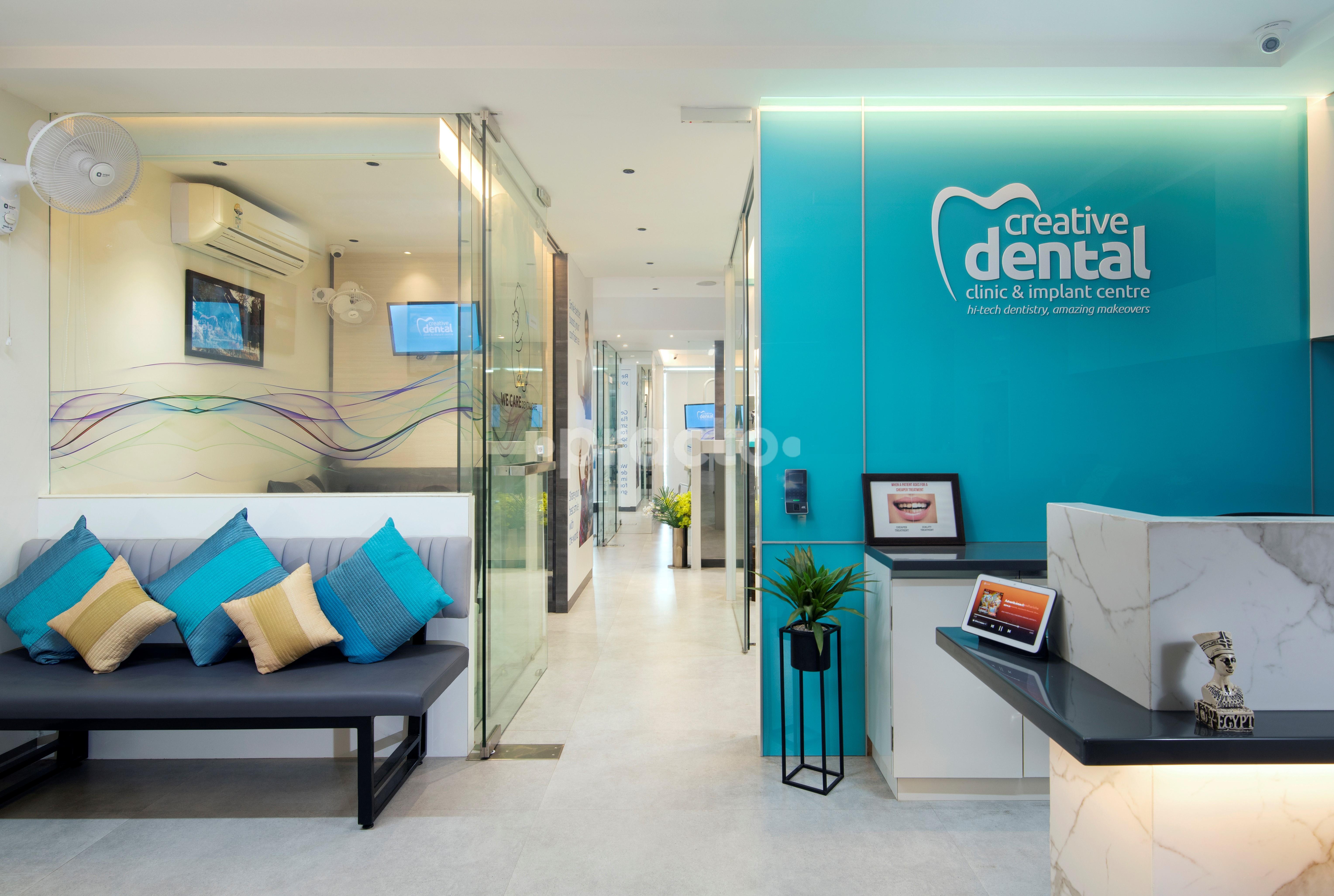 Reception Area at Creative Dental Clinic & Implant Centre Magarpatta City Pune