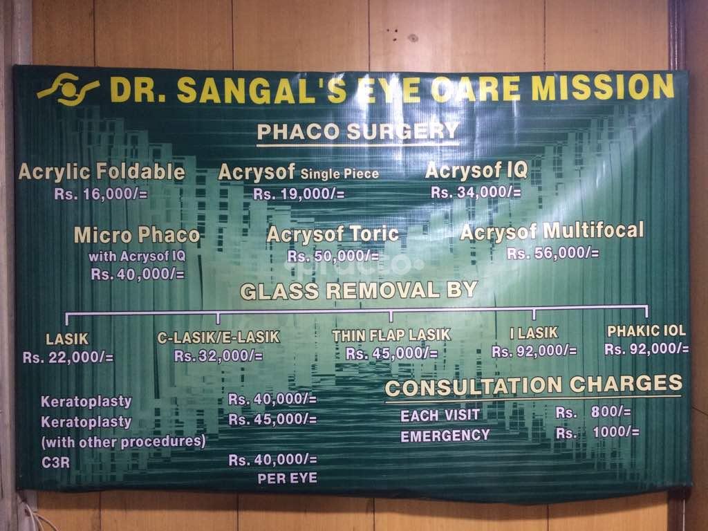Entrance at Dr. Sangal's Eye Care Mission Preet Vihar Delhi