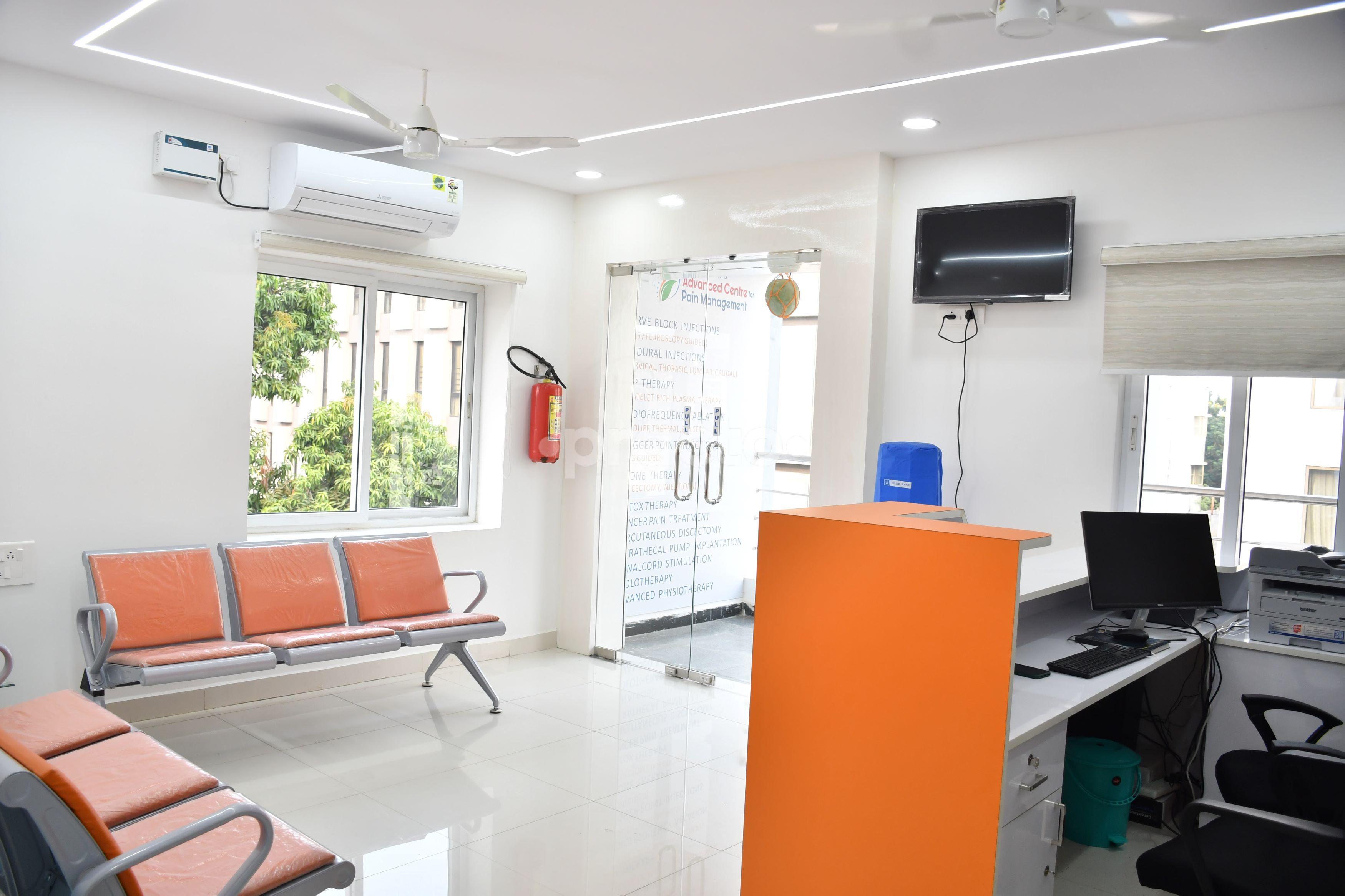 Waiting Area at Dr.Muralis Advanced Centre For Pain Management Benz Circle Vijayawada