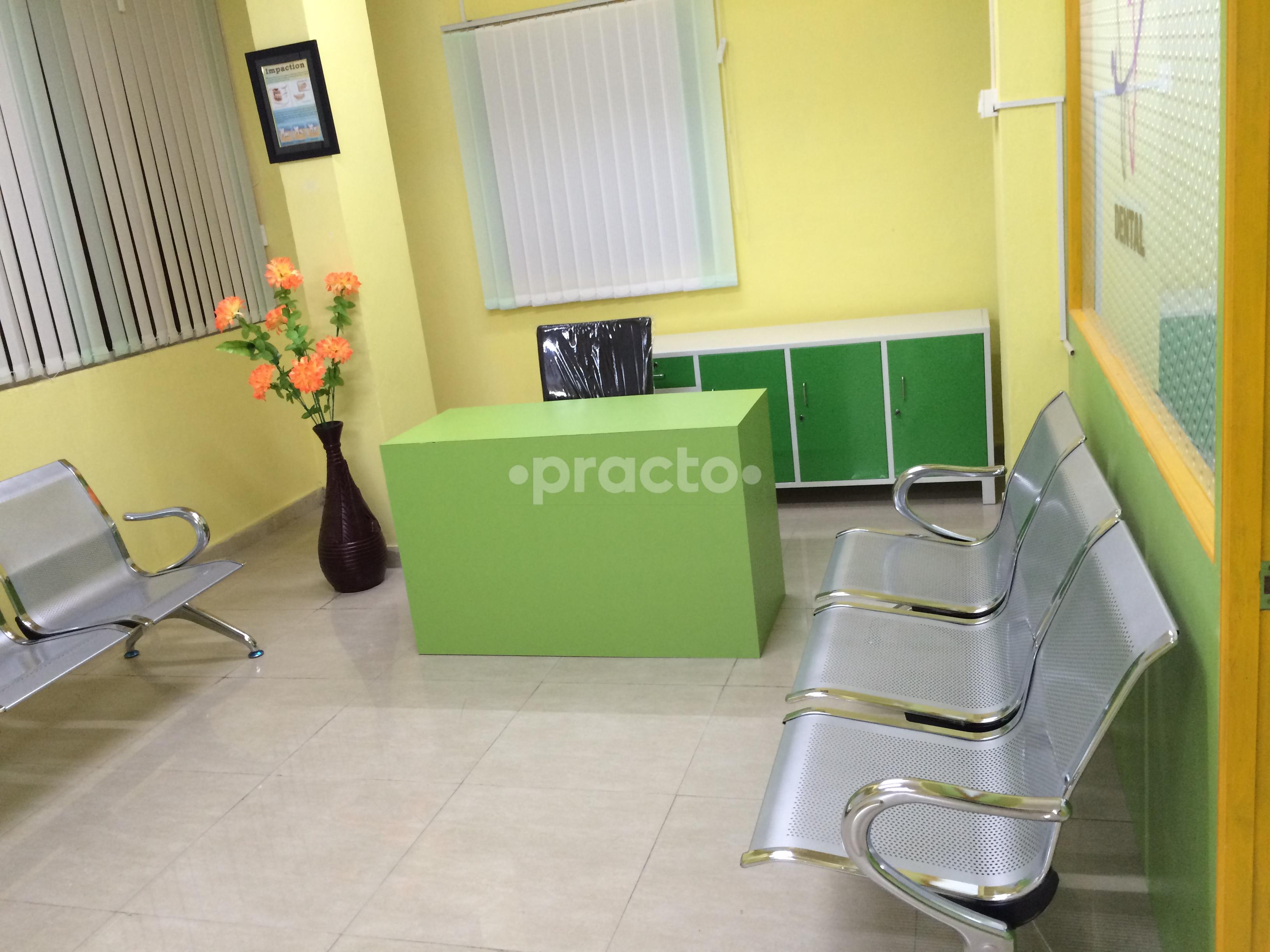 Reception at Dermadent Skin & Dental Clinic Pragathi Nagar Hyderabad