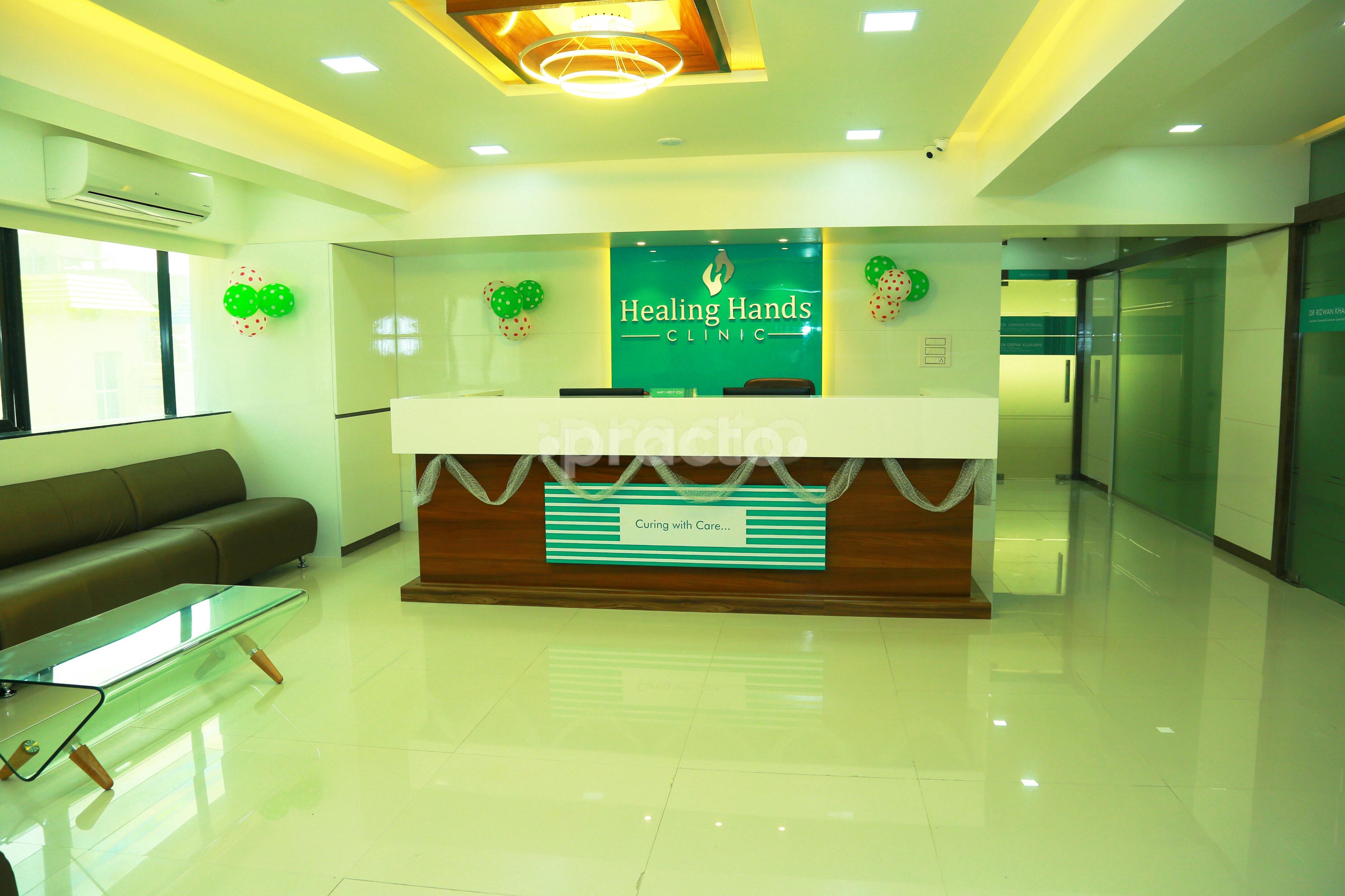 Reception at Healing Hands Clinic Seawoods Navi Mumbai
