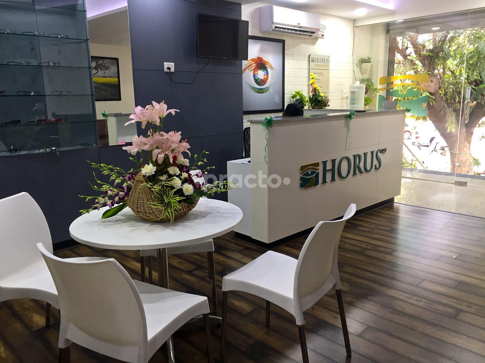 Reception at Horus Specialty Eye Care Ulsoor Bangalore