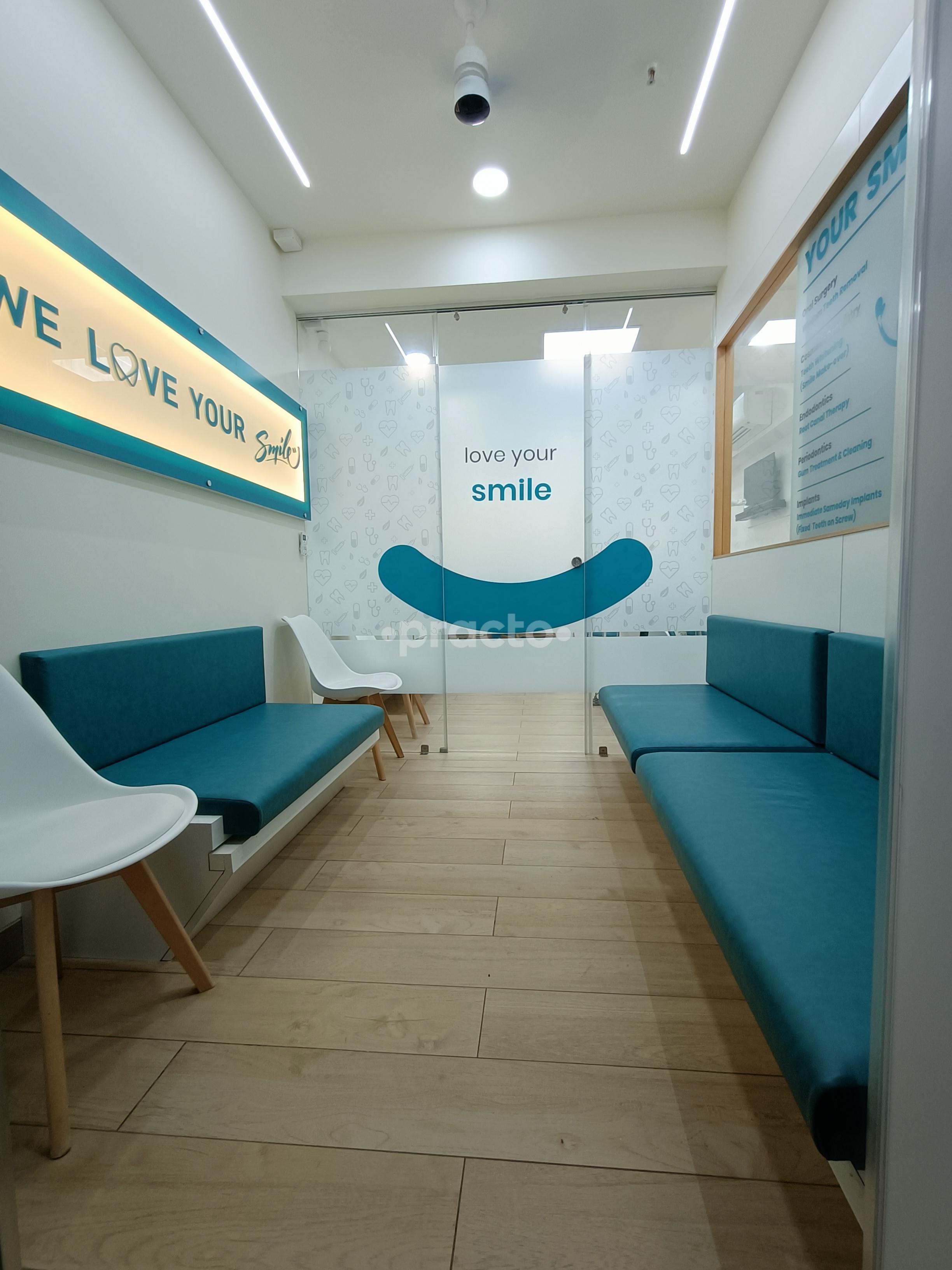 Reception Area at iDent Dental Clinic Prahlad Nagar Ahmedabad