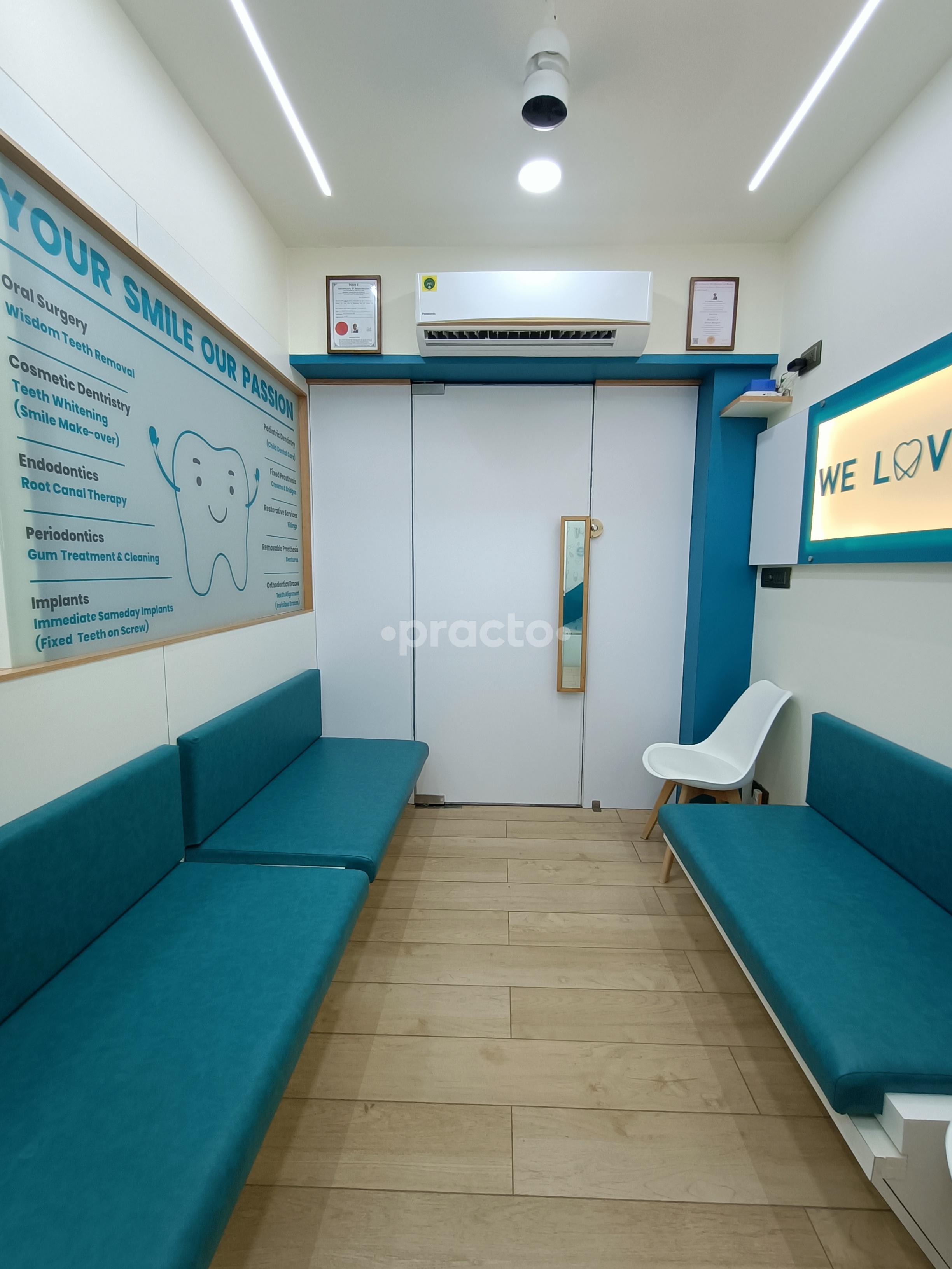 Waiting Area at iDent Dental Clinic Prahlad Nagar Ahmedabad