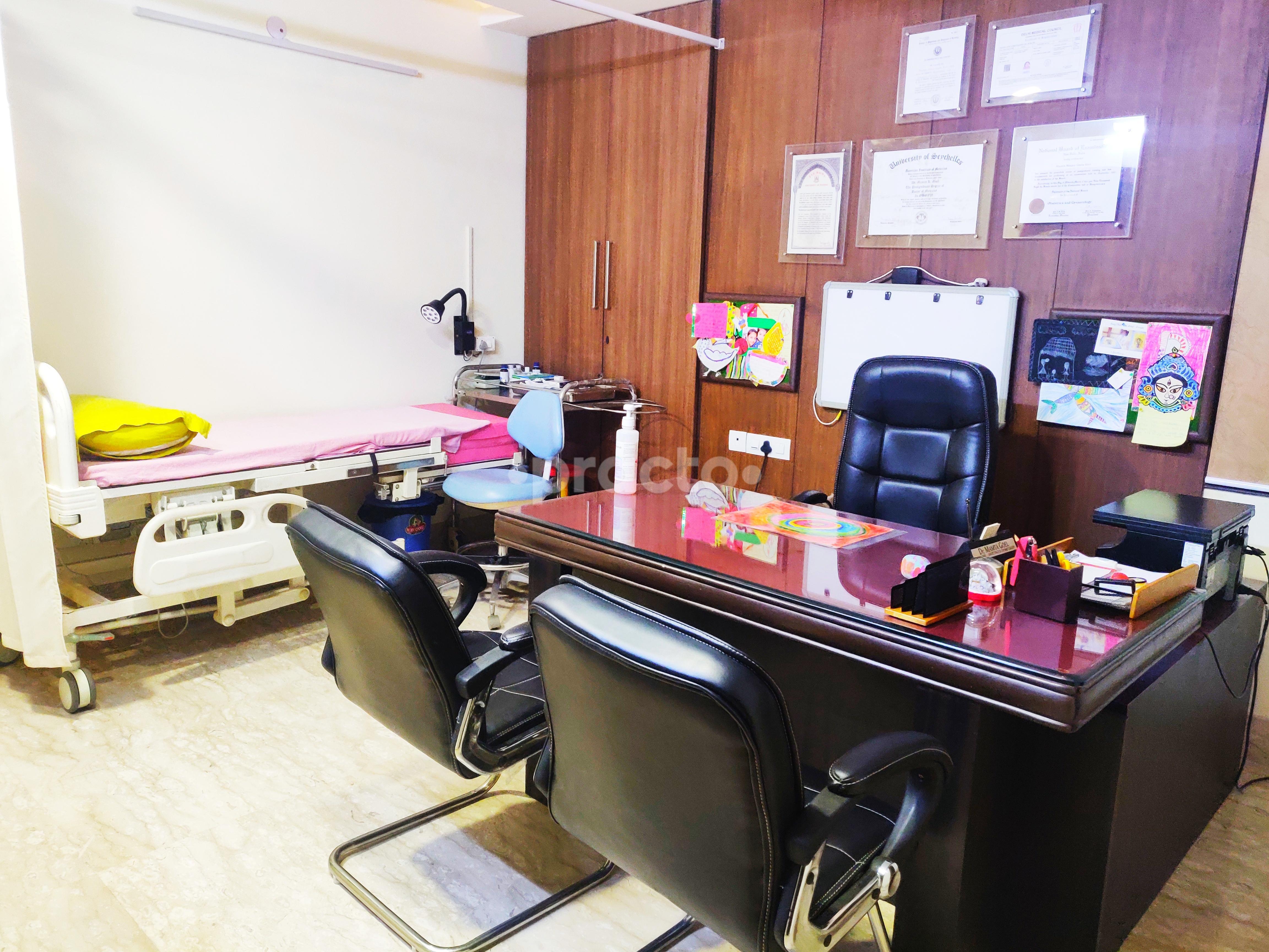 Consultation Room at Dr Mamta Goel's Clinic Greater Kailash Delhi