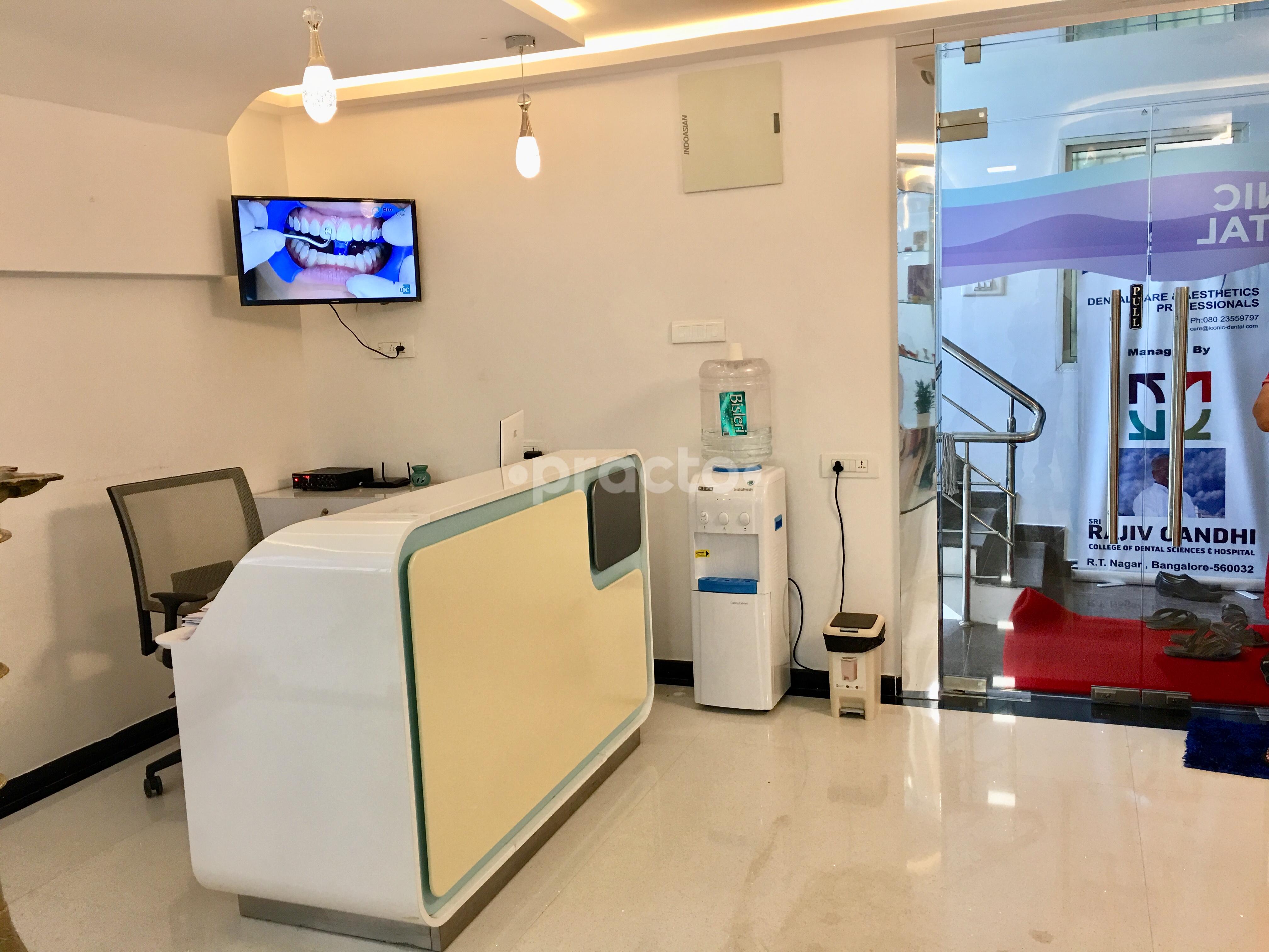 Reception at Iconic Dental Care & Aesthetics RT Nagar Bangalore