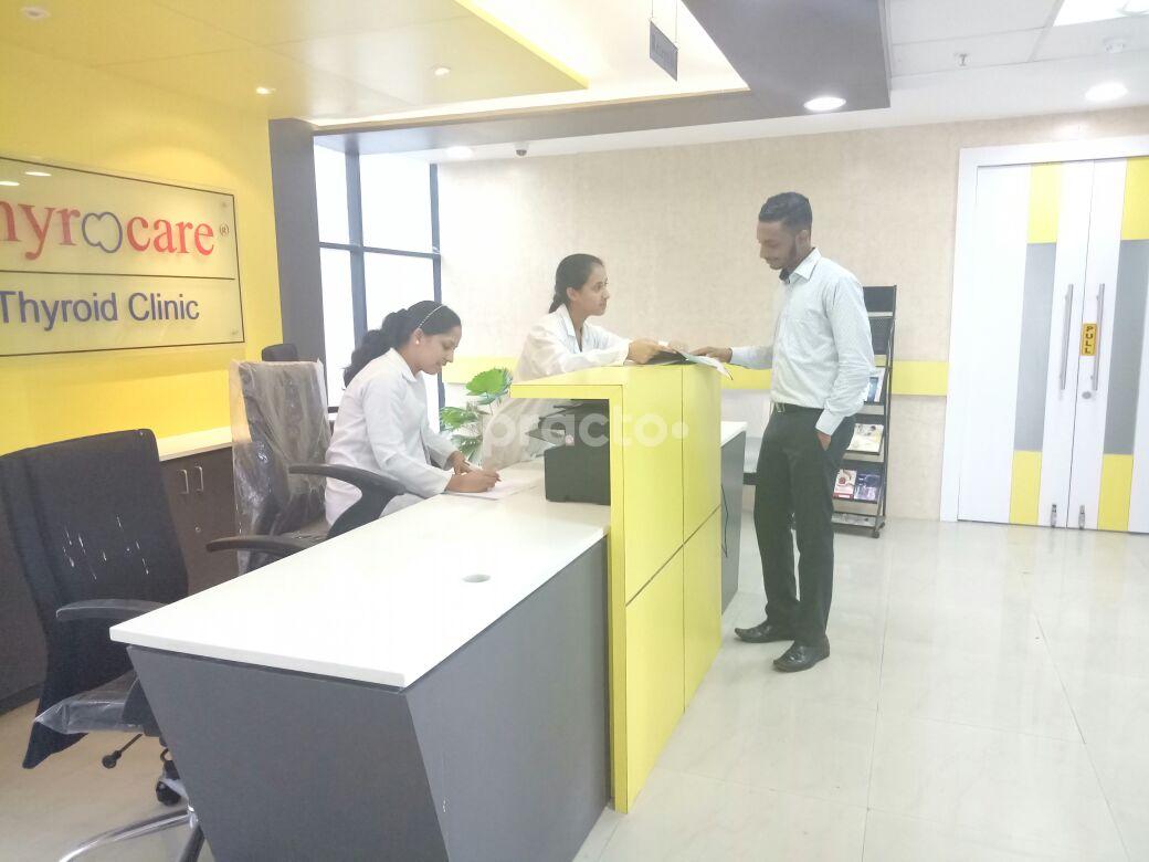 Reception at Thyrocare Polyclinics Kopar Khairne Navi Mumbai