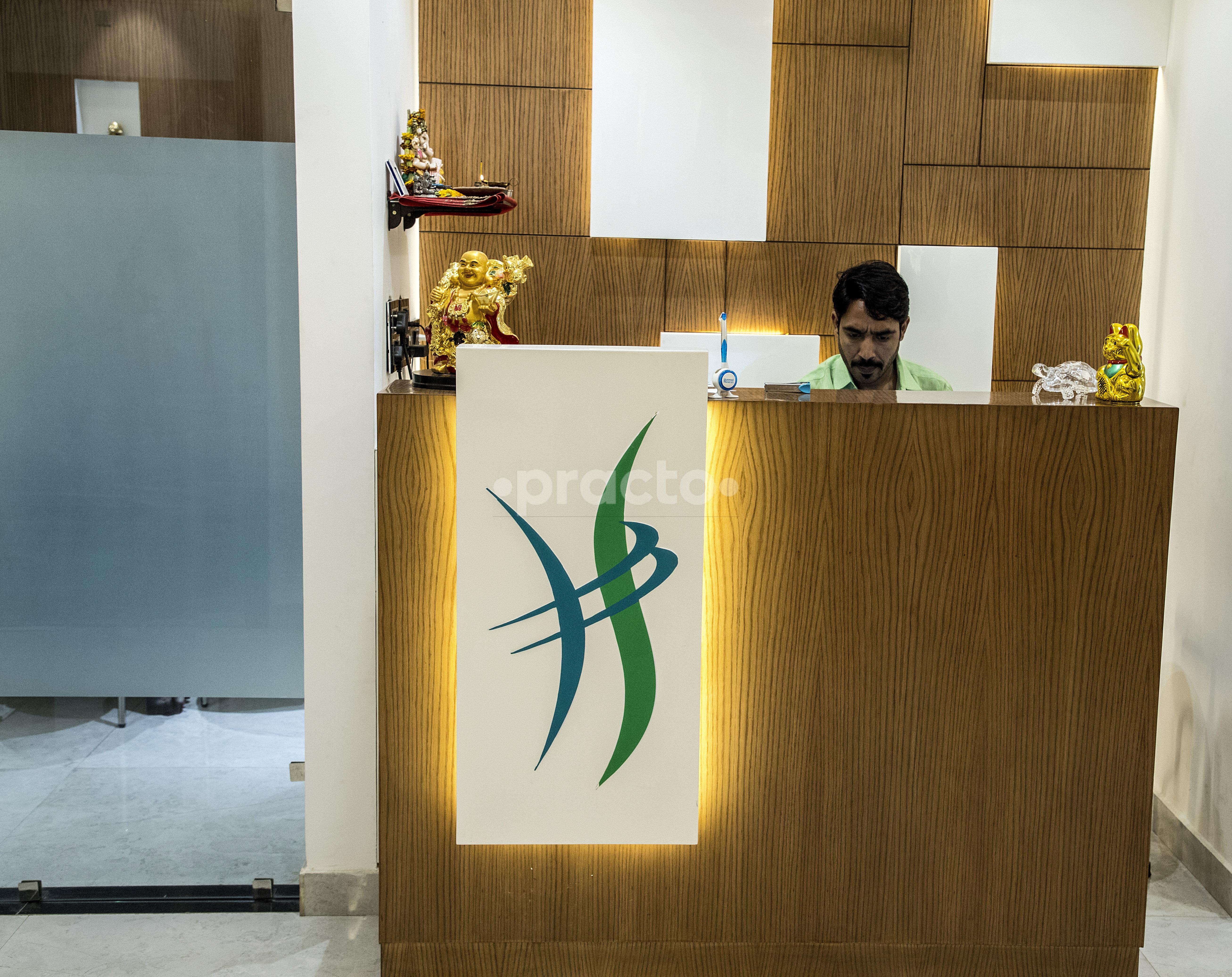 Reception at Health First Multispeciality Clinic Dwarka Delhi