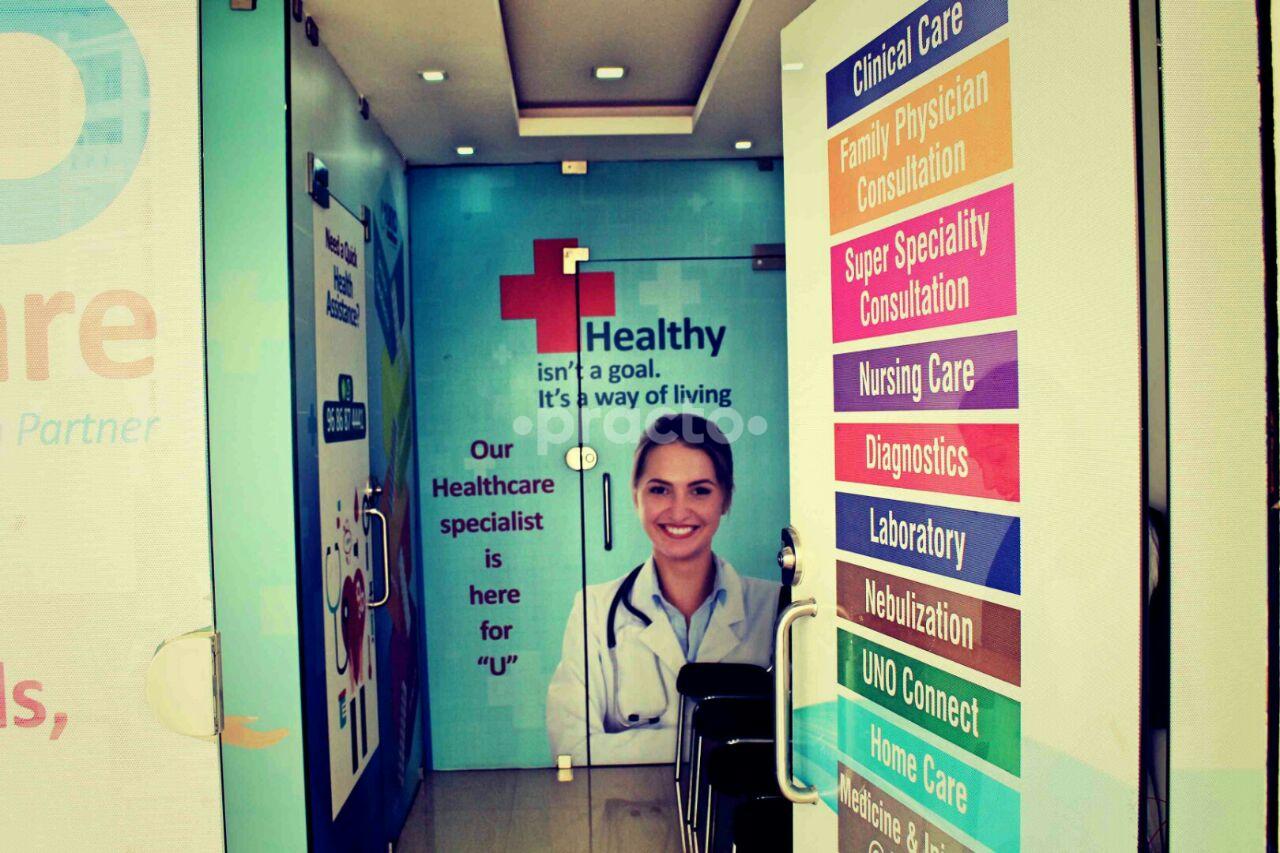 Entrance at Uno Healthcare Clinic and Diagnostics Begur Bangalore