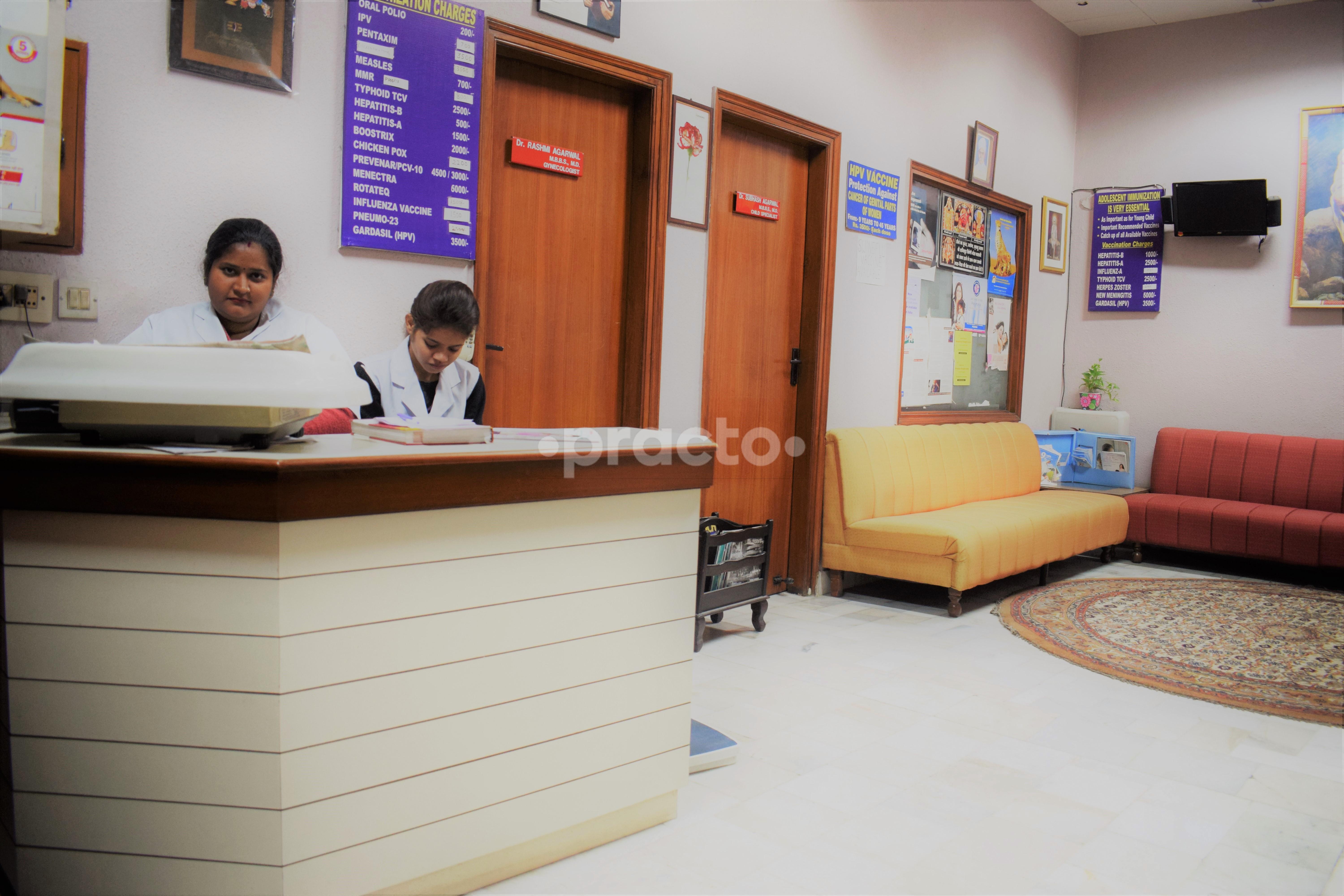 Reception at Dr. Rashmi Agarwal's Clinic  Timarpur Delhi