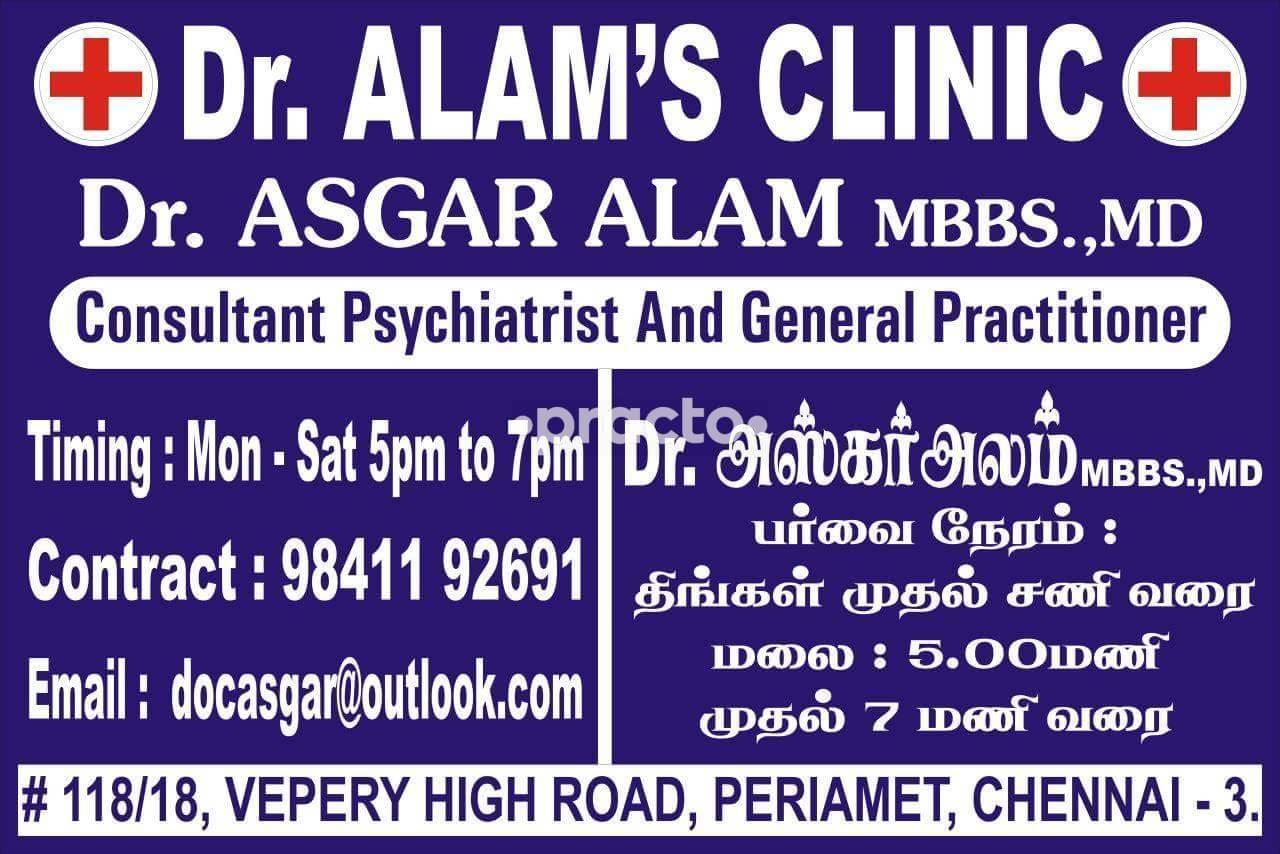Dr. Alam's Clinic Periyamet Chennai