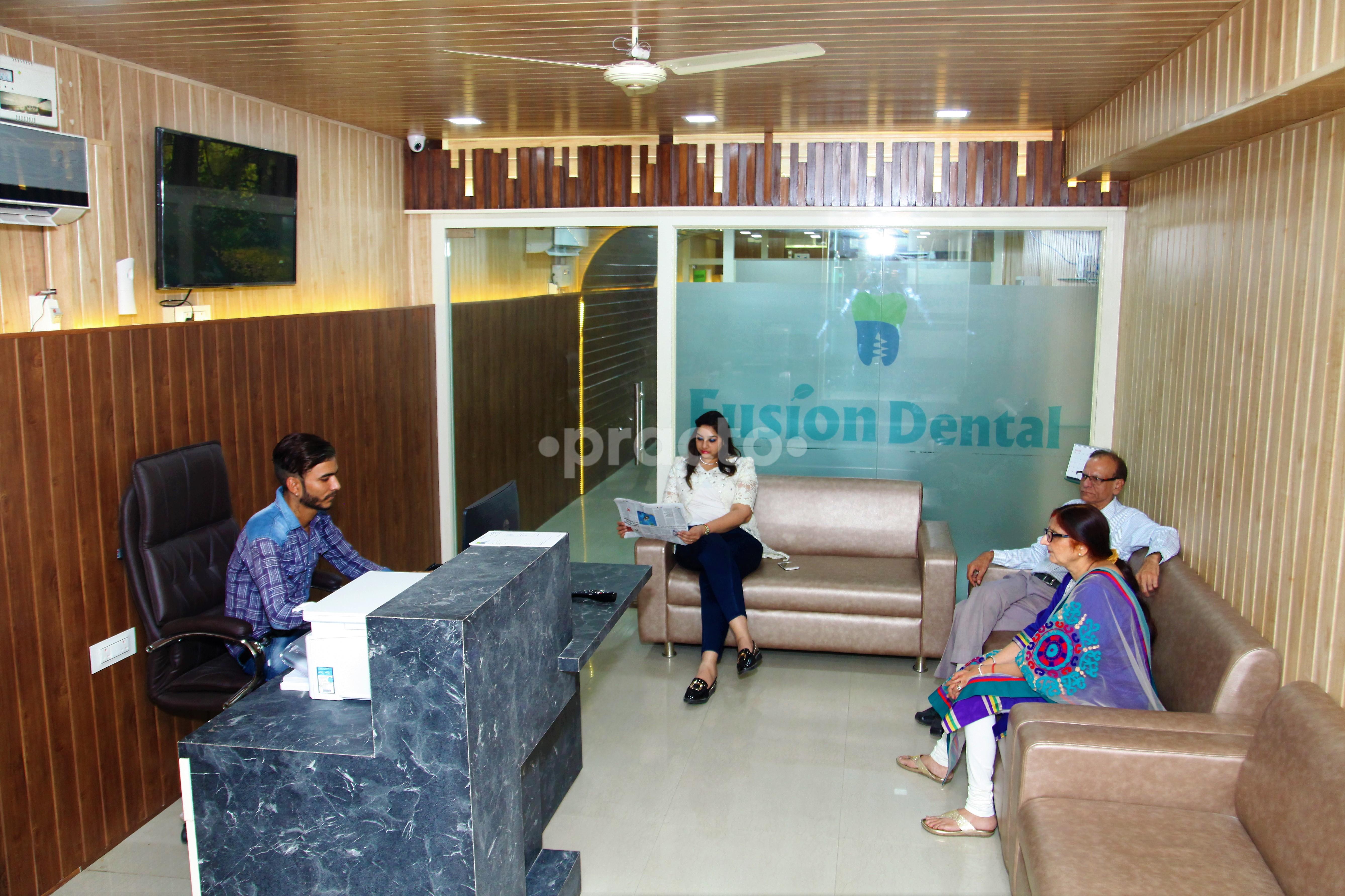 Waiting Area at Fusion Dental Care and Implant Centre AGCR Enclave Delhi