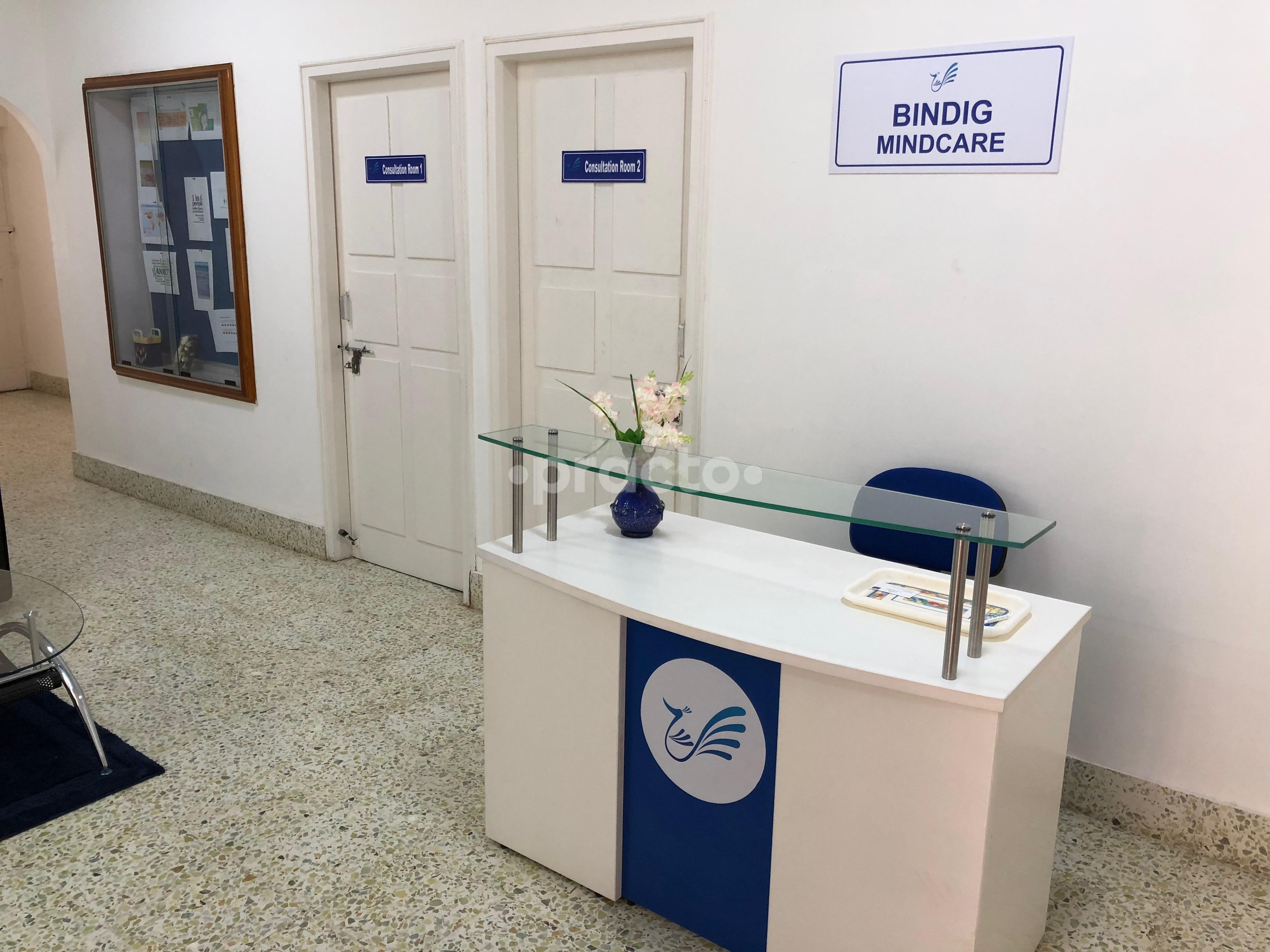 Reception at BINDIG MINDCARE Basaveshwaranagar Bangalore