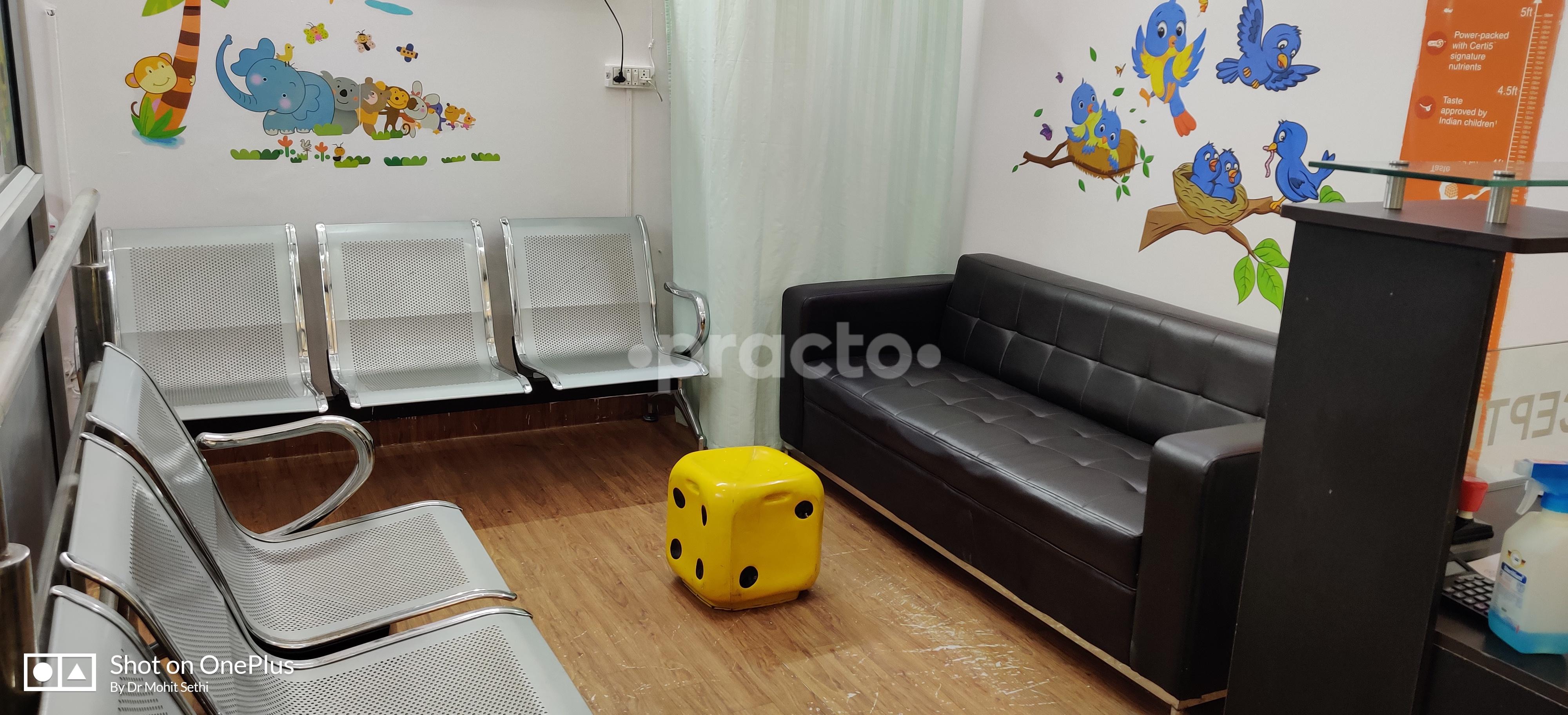 Reception Area at Dr Sethi's Aastha Kids Clinic and Vaccination Centre Sector 110 Noida