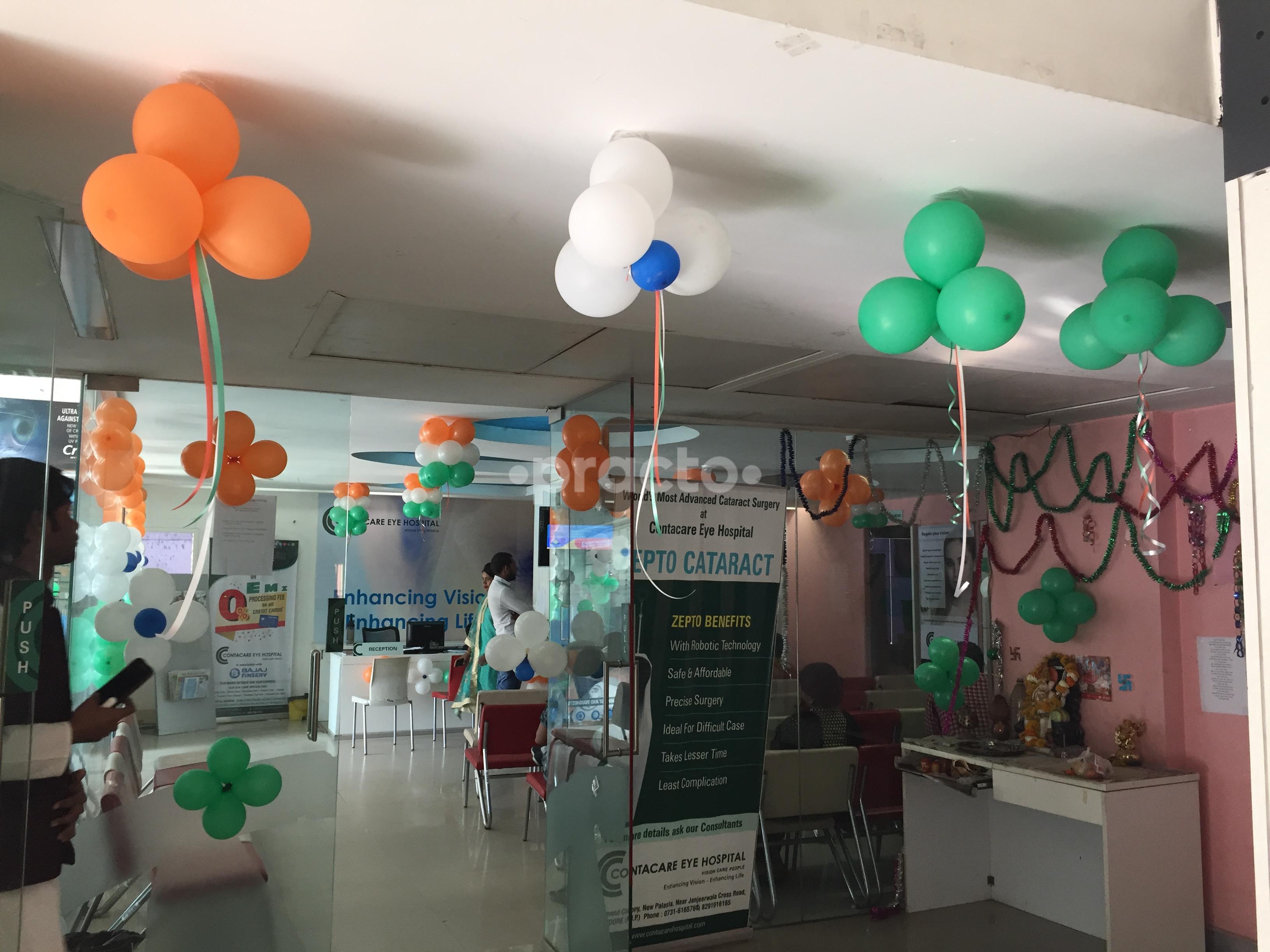 Reception at Contacare Eye Hospital New Palasia Indore