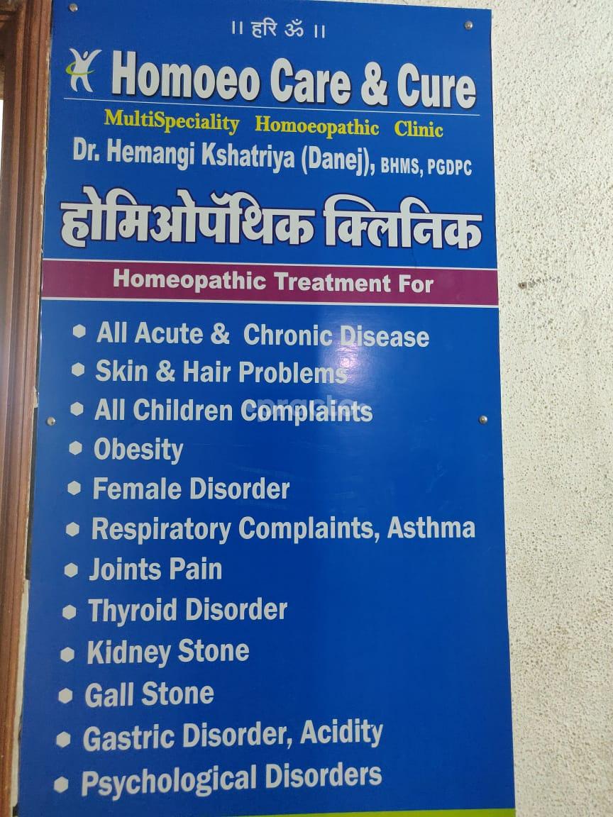 Menu Card at HomeoCare & Skin Essence Clinic Balewadi Pune