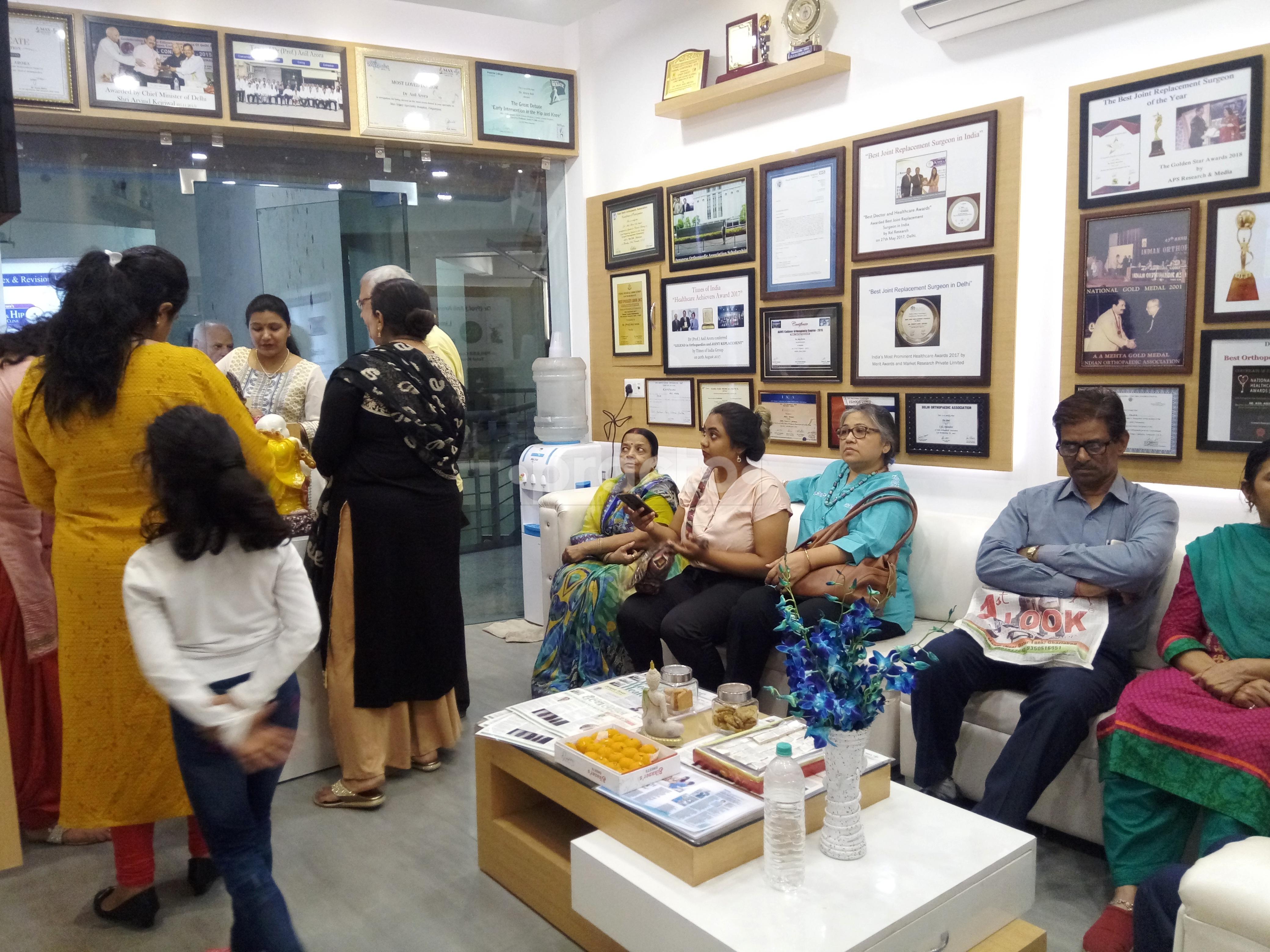 Waiting Area at Prof. Arora's Knee and Hip Surgery Clinic Indirapuram Ghaziabad