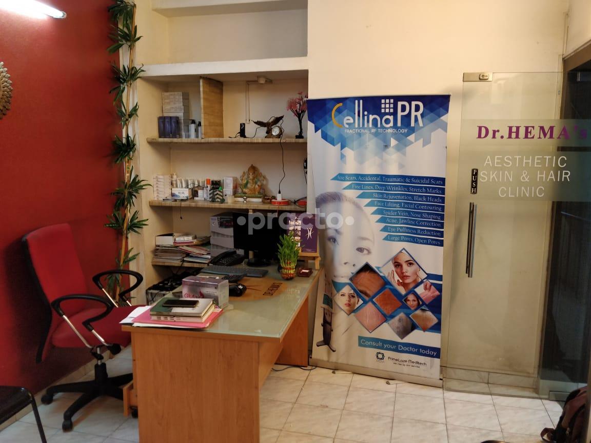 Reception Area at Dr. Hema's Aesthetique Skin & Hair Clinic Velachery Chennai