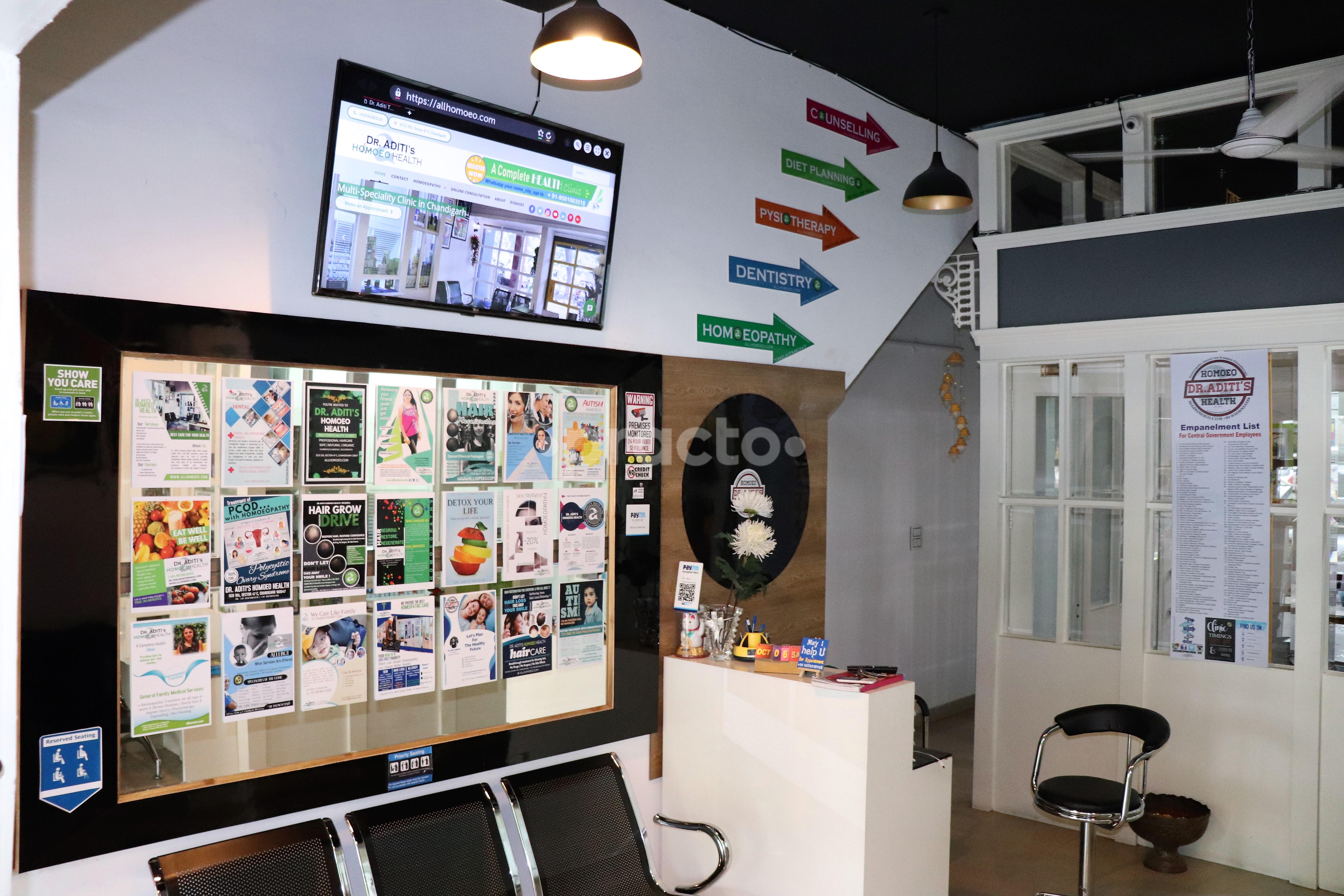Reception at Dr Aditi's Homoeo Health Sector 47 Chandigarh