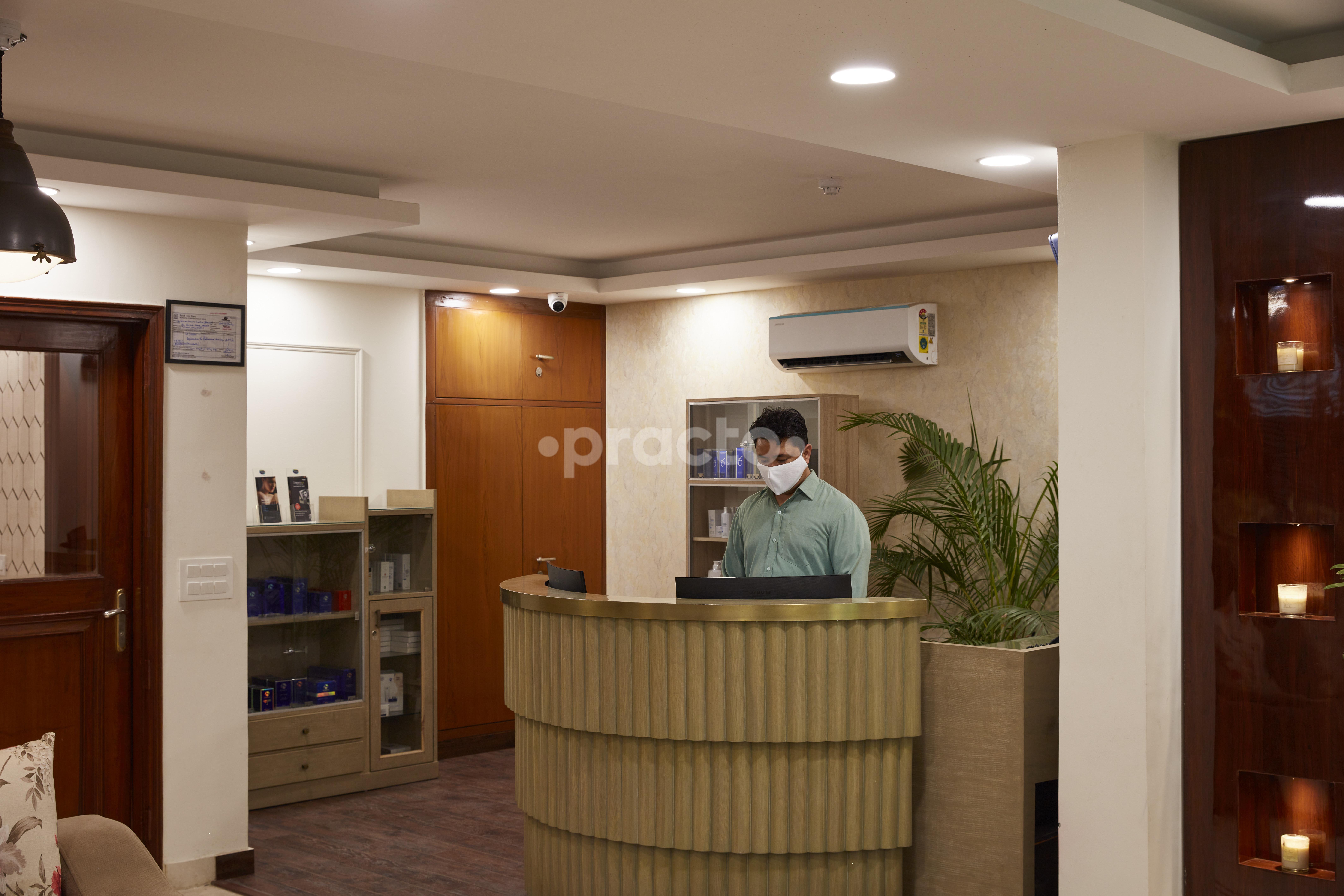 Reception Area at Isya Aesthetics Vasant Vihar Delhi