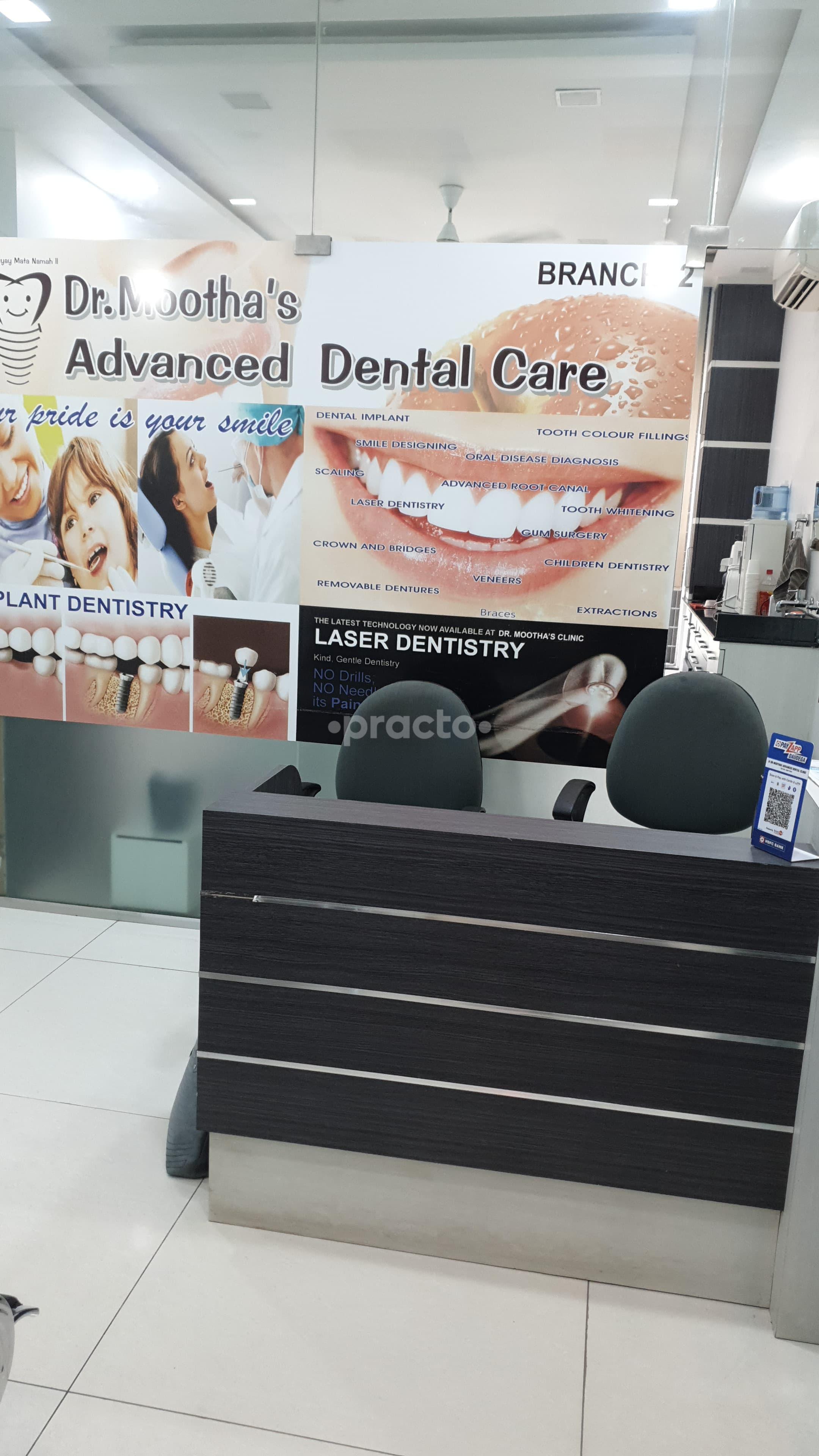 Reception Area at Dr Moothas Advanced Dental Care Amnora Park Town Pune