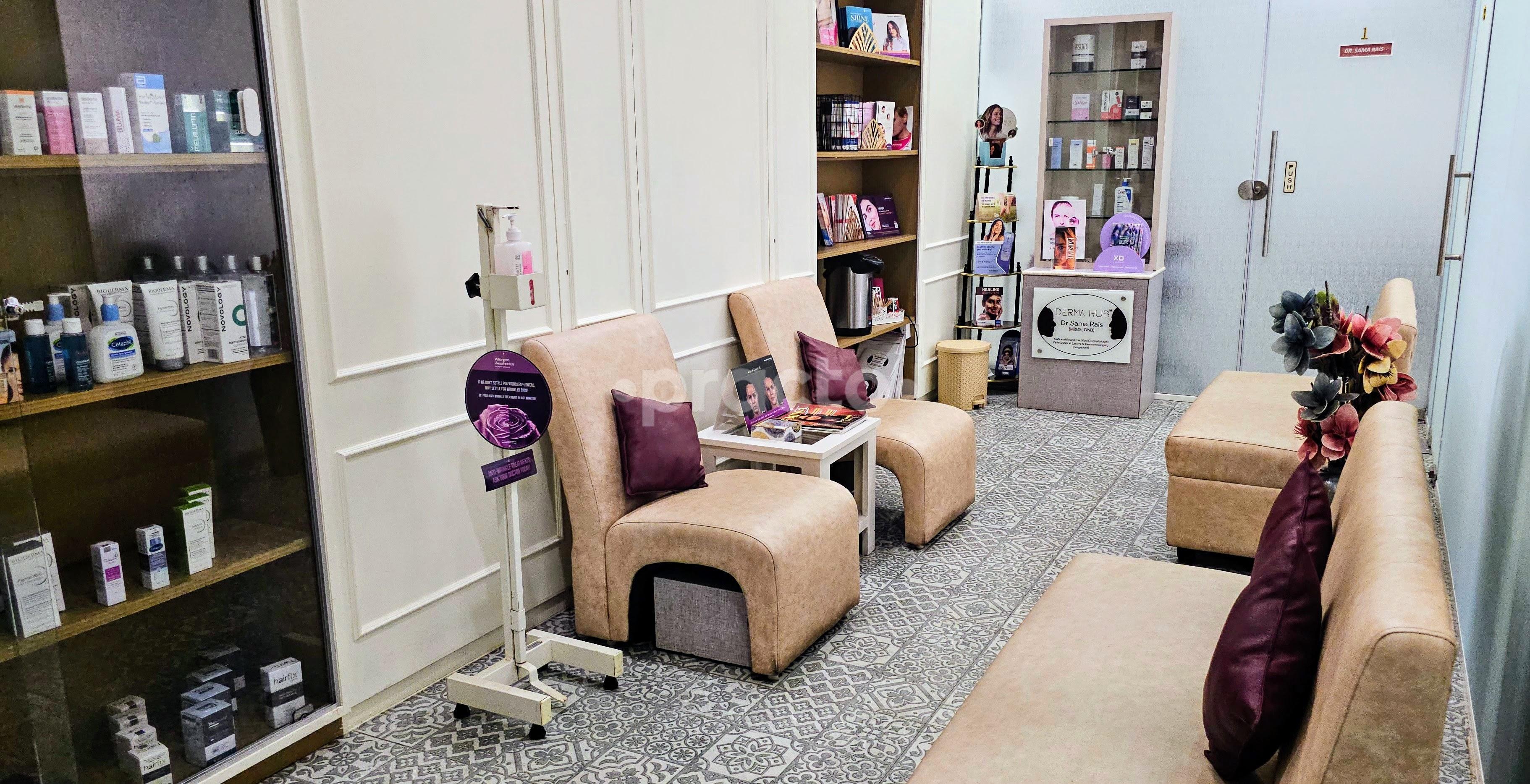 Waiting Area at Dr. Sama Rais - Derma Hub Andheri West Mumbai