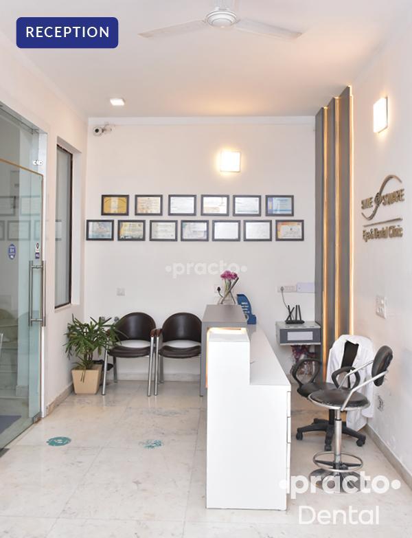 Reception Area at Smile Square Eye and Dental Clinic South City-I Gurgaon
