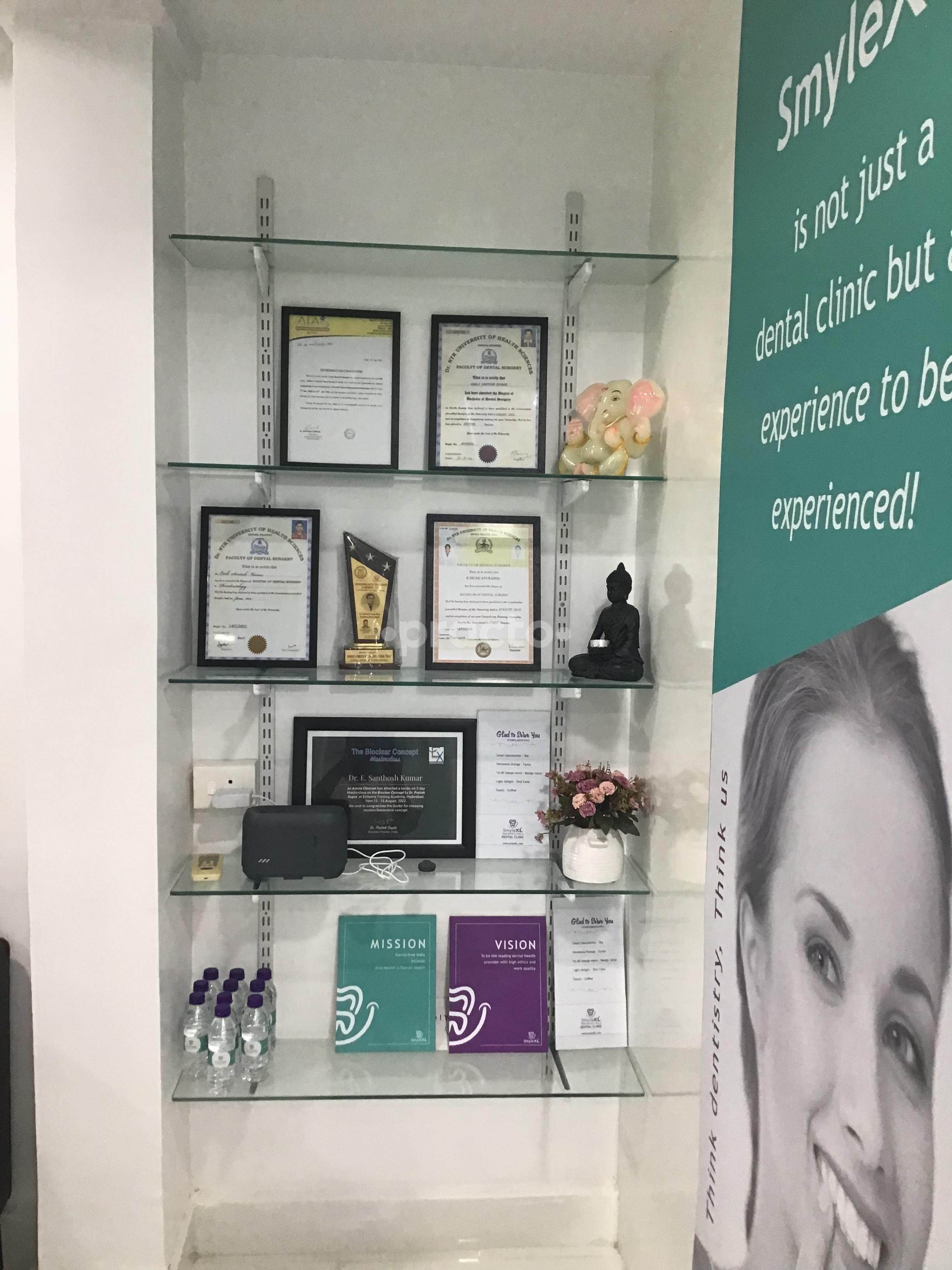 Reception Area at SMYLE XL Dental clinic Dwarakanagar Visakhapatnam