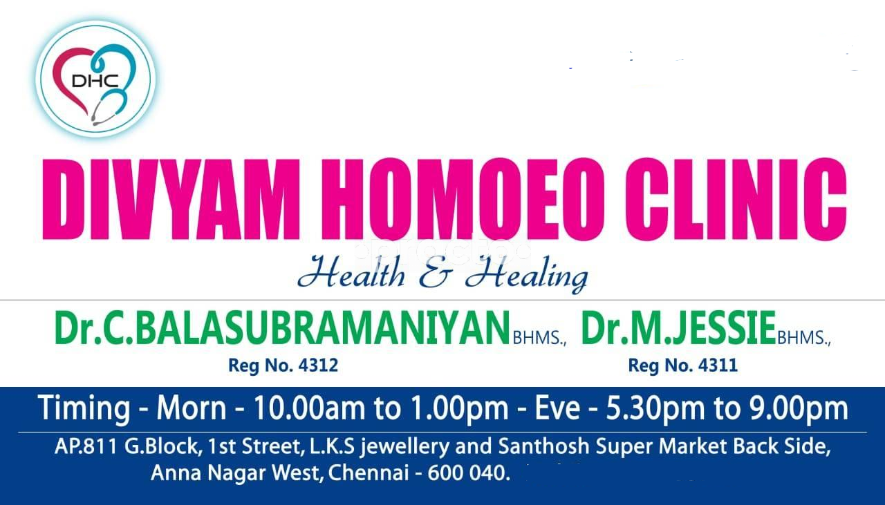 Divyam Homeo Clinic Anna Nagar West Chennai