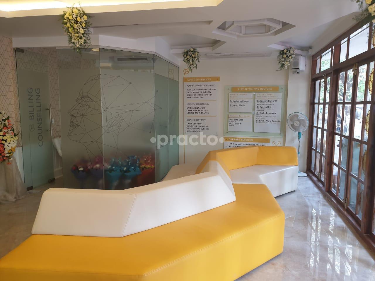 Waiting Area at Dr. Karishma Aesthetics Indiranagar Bangalore