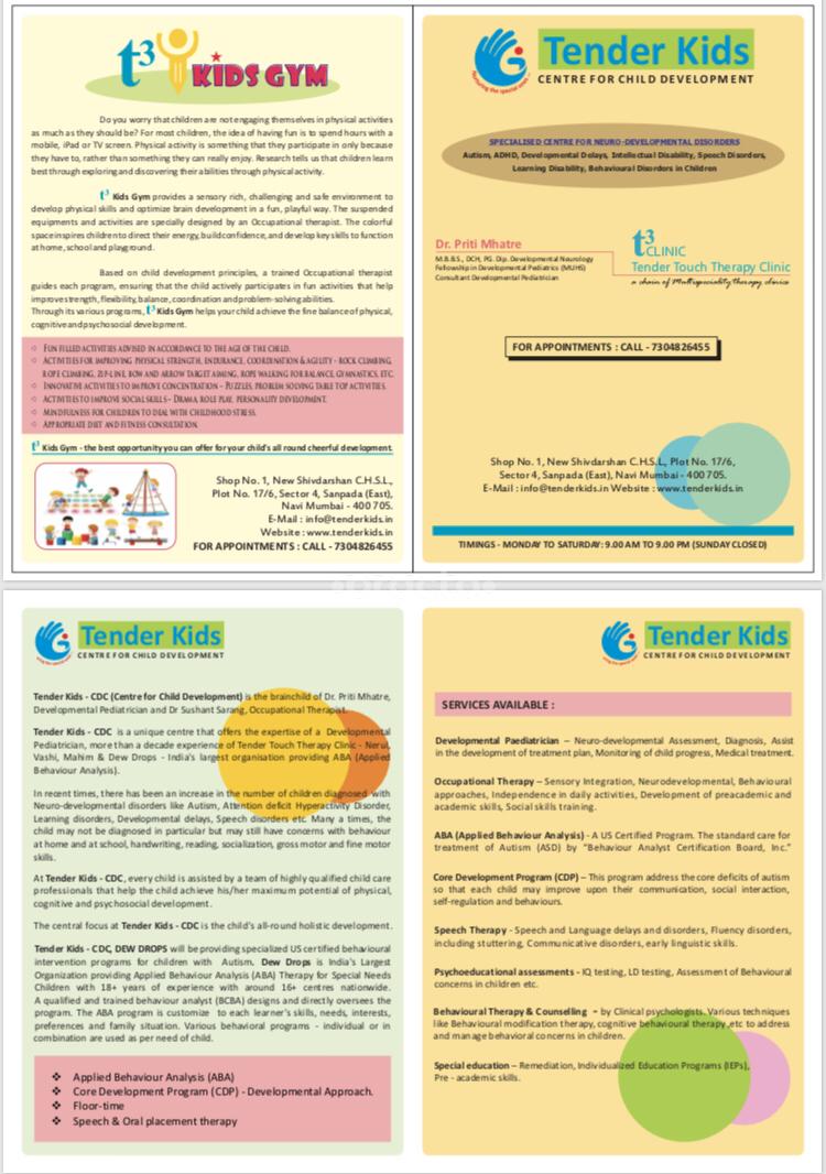 Tender Kids Centre for Child Development Sanpada Navi Mumbai