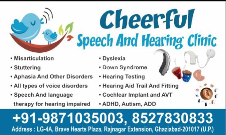 Cheerful Speech and Hearing Clinic Raj Nagar Extension Ghaziabad