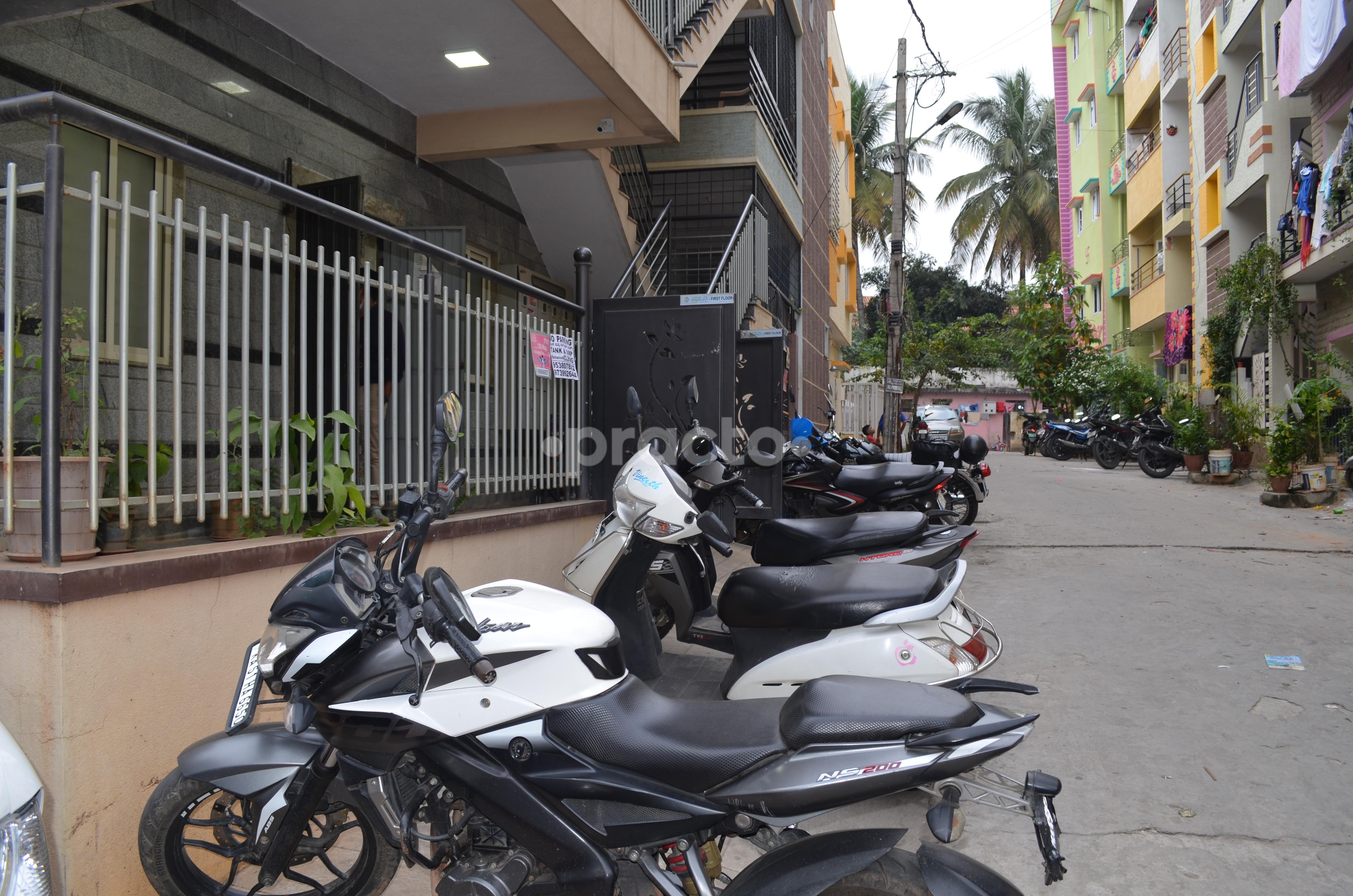 Parking area at Mandent Avinashi Dental Clinic Bilekahalli Bangalore
