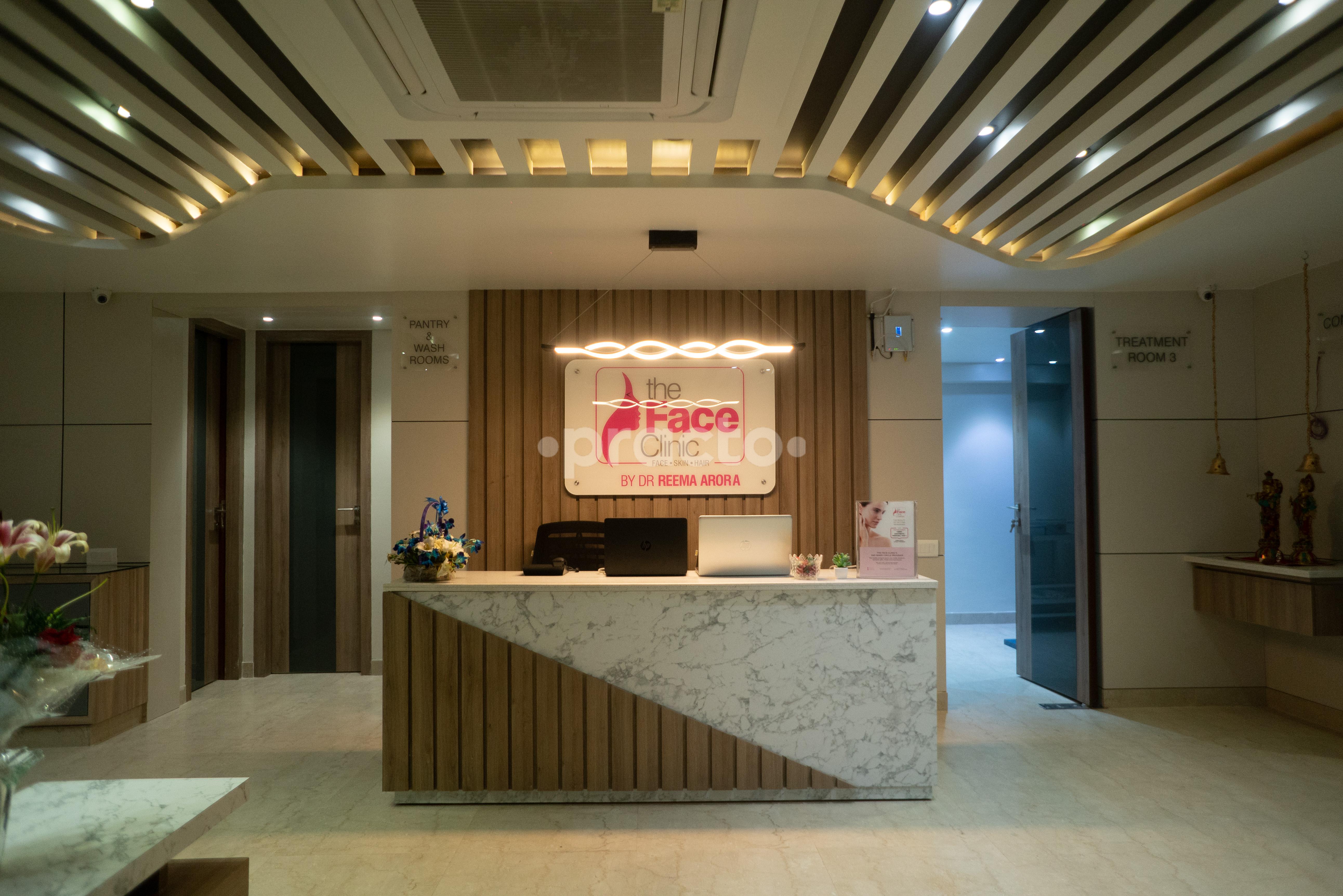 Reception at The Face Clinic Hauz Khas Delhi