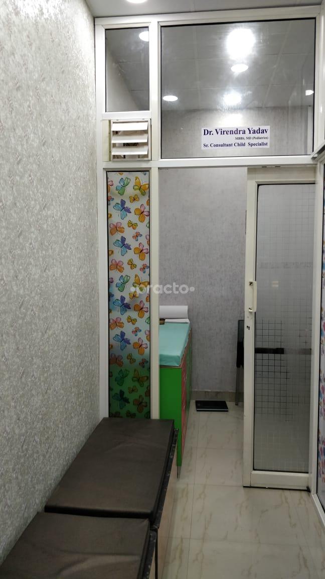 Waiting Area at Dr Virendra Kidz Clinic Gaur City Noida