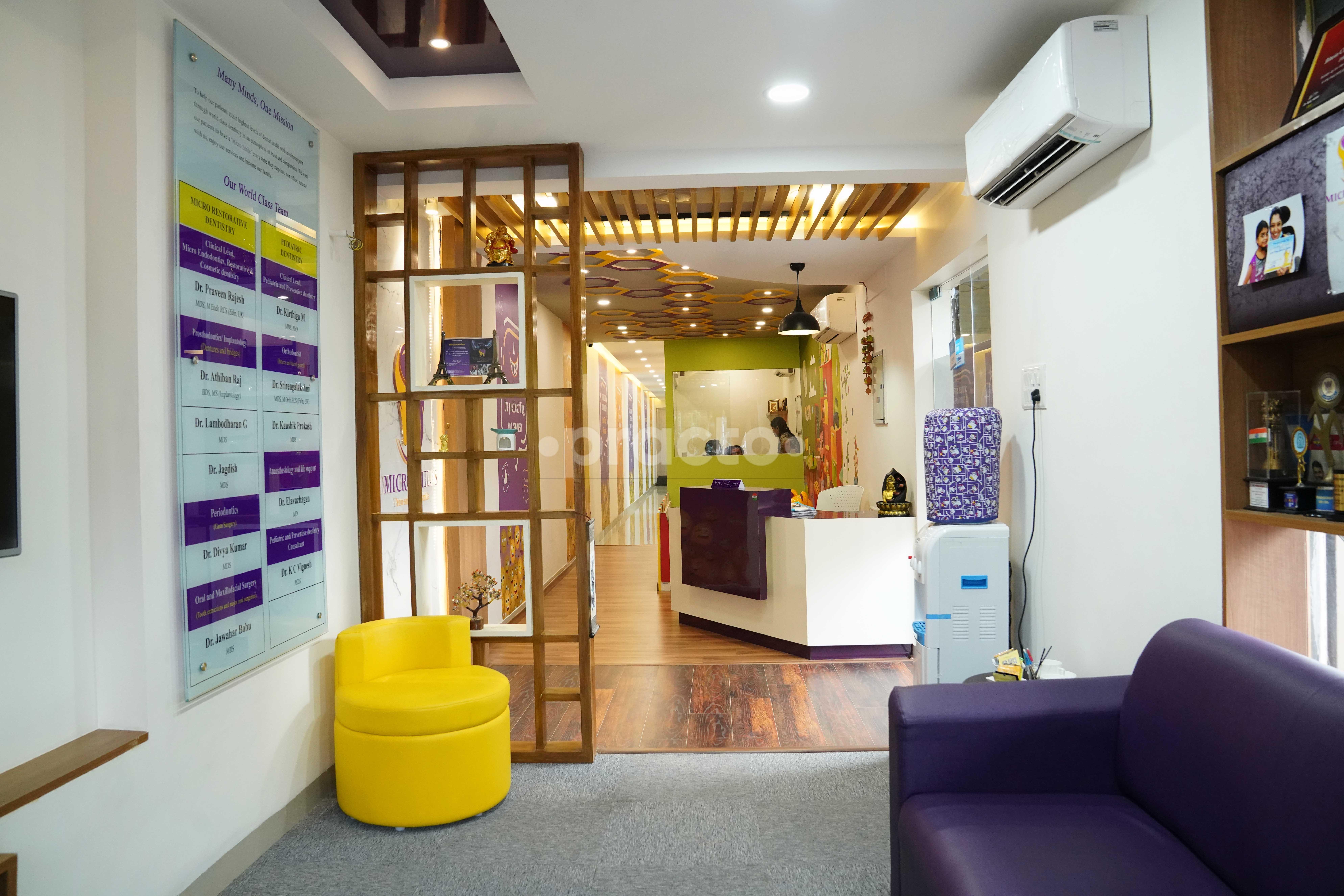 Reception Area at Microsmiles Anna Nagar West Chennai