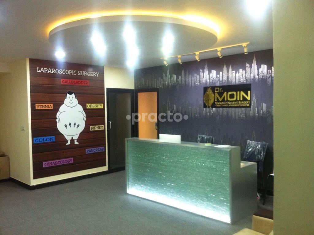 Reception at Dr. Moin Minimally Invasive Surgery Obesity And Laparoscopy centre Frazer Town Bangalore