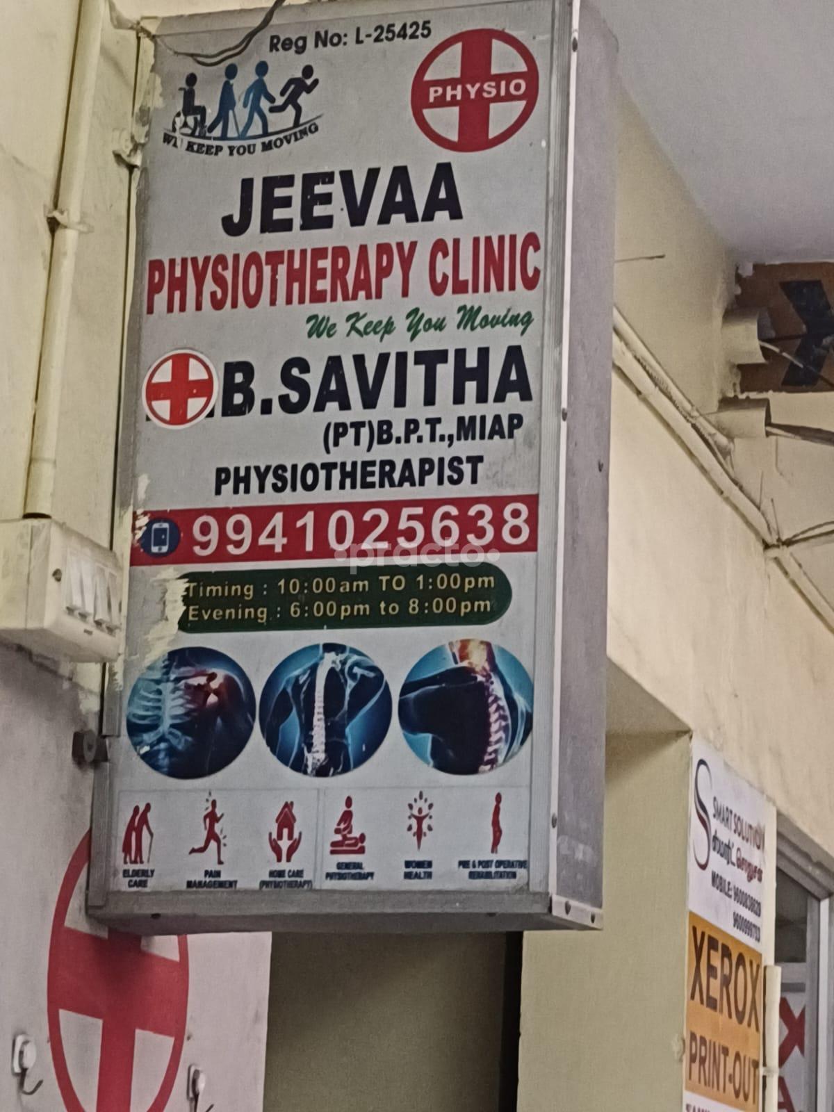 Establishment board at Jeevaa Physiotherapy Clinic Thirumullaivoyal Chennai