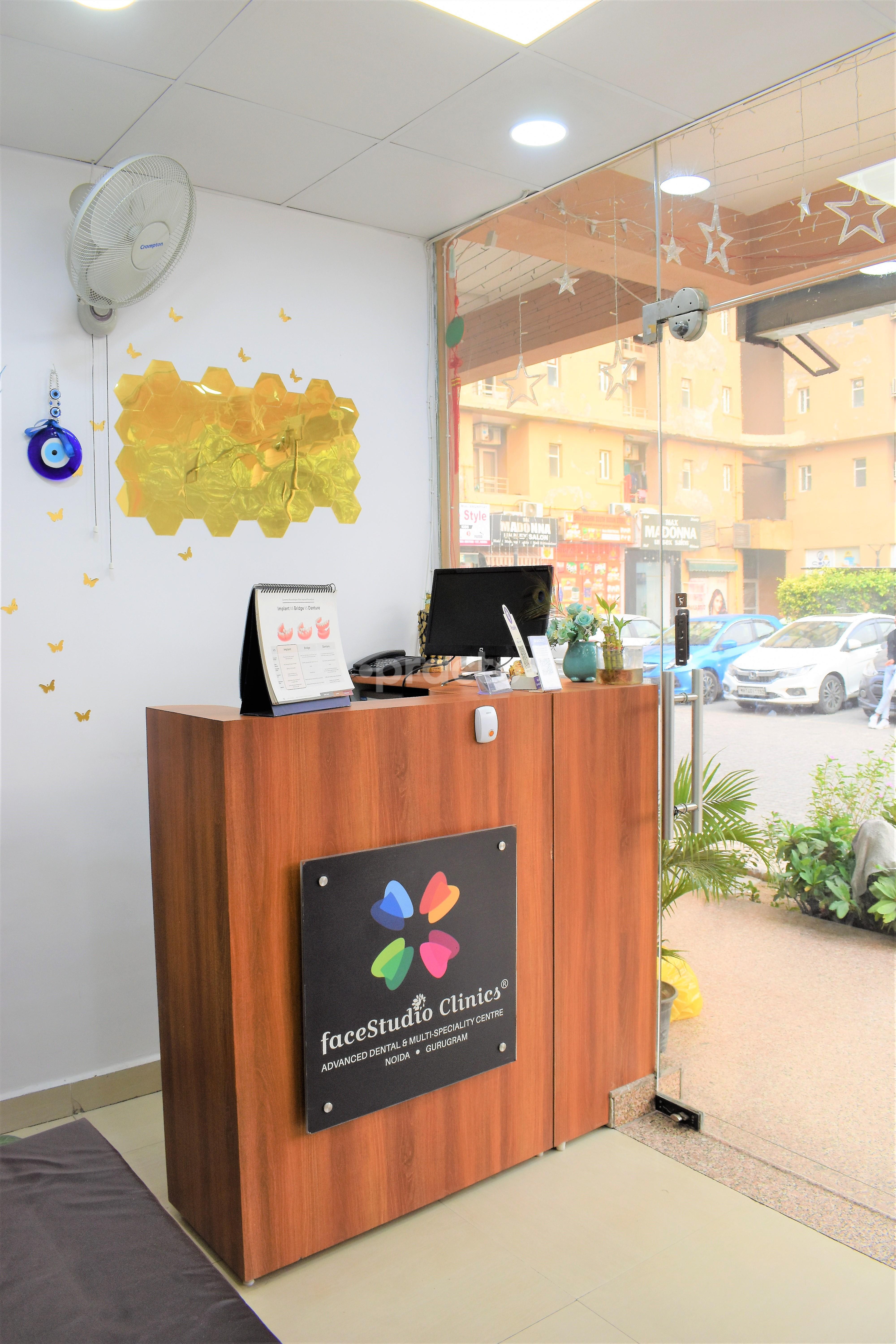 Reception Area at FaceStudio Clinics: Advanced Dental and Multispecialty Center Sector 137 Noida