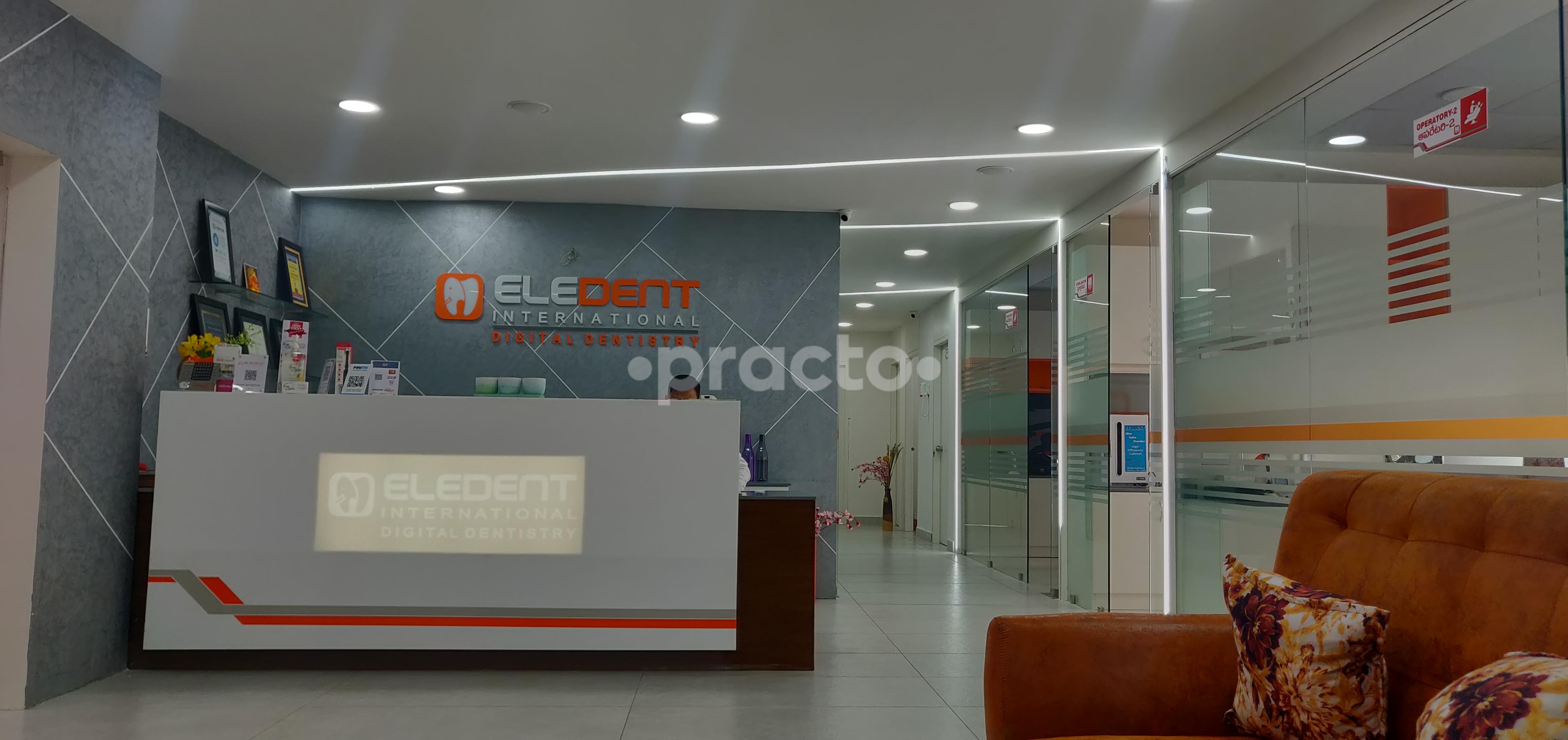 Reception at Eledent International Digital Dentistry KPHB Hyderabad