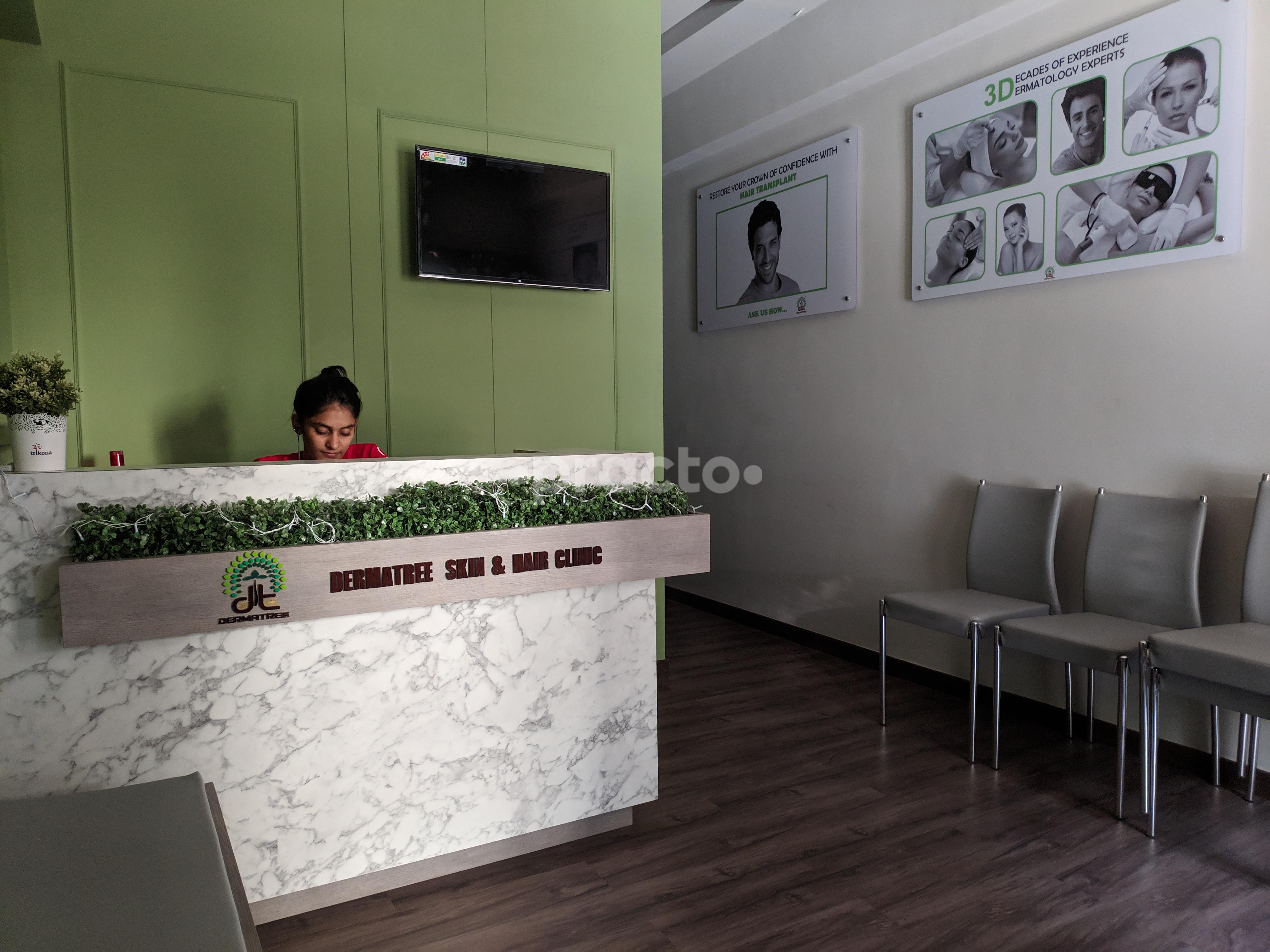 Reception Area at Dermatree Skin and Hair Clinic Worli Mumbai