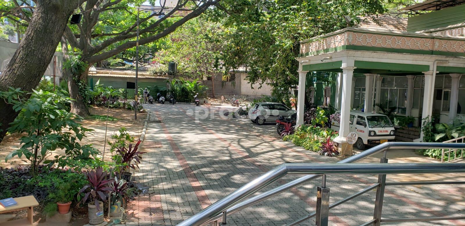 Parking area at Al-Ameen Hospital Vasanthnagar Bangalore